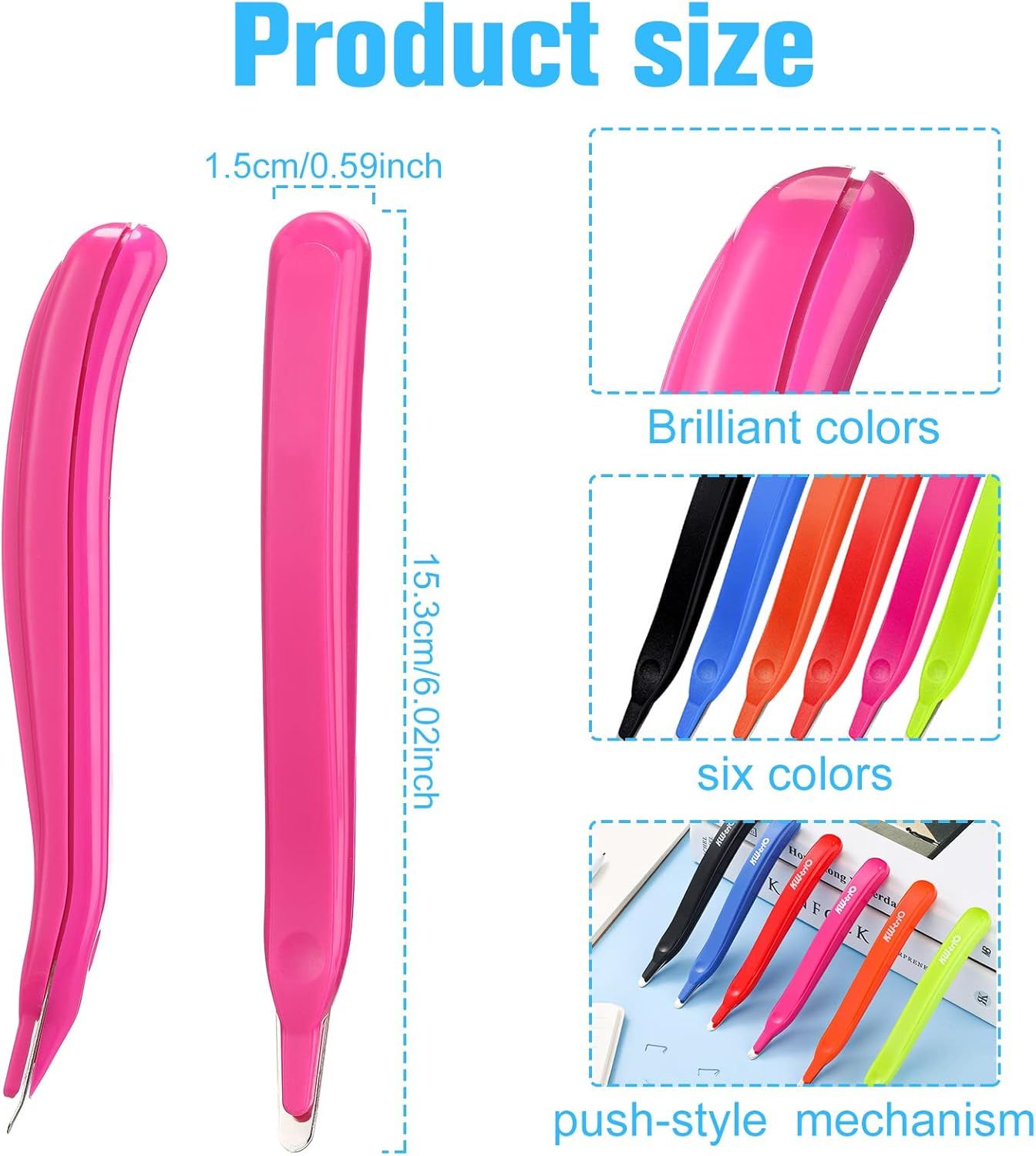 24 Pcs Magnetic Staple Remover Bulk Staple Remover Puller Removing Pen Operation Christmas Tool Gifts Rubberized Office School Gift(Candy Color) - Image 2