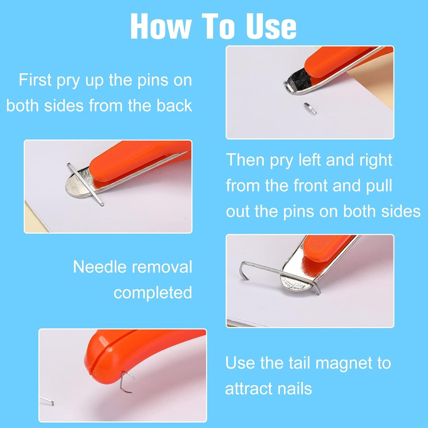 24 Pcs Magnetic Staple Remover Bulk Staple Remover Puller Removing Pen Operation Christmas Tool Gifts Rubberized Office School Gift(Candy Color) - Image 4
