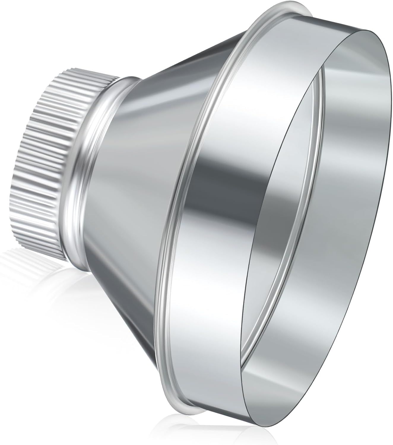 8 Inch to 4 Inch Duct Reducer Increaser Galvanized Steel Air Duct Adapter Round Crimped Pipe Connector Fitting Coupling for HVAC Ventilation Systems - Image 1