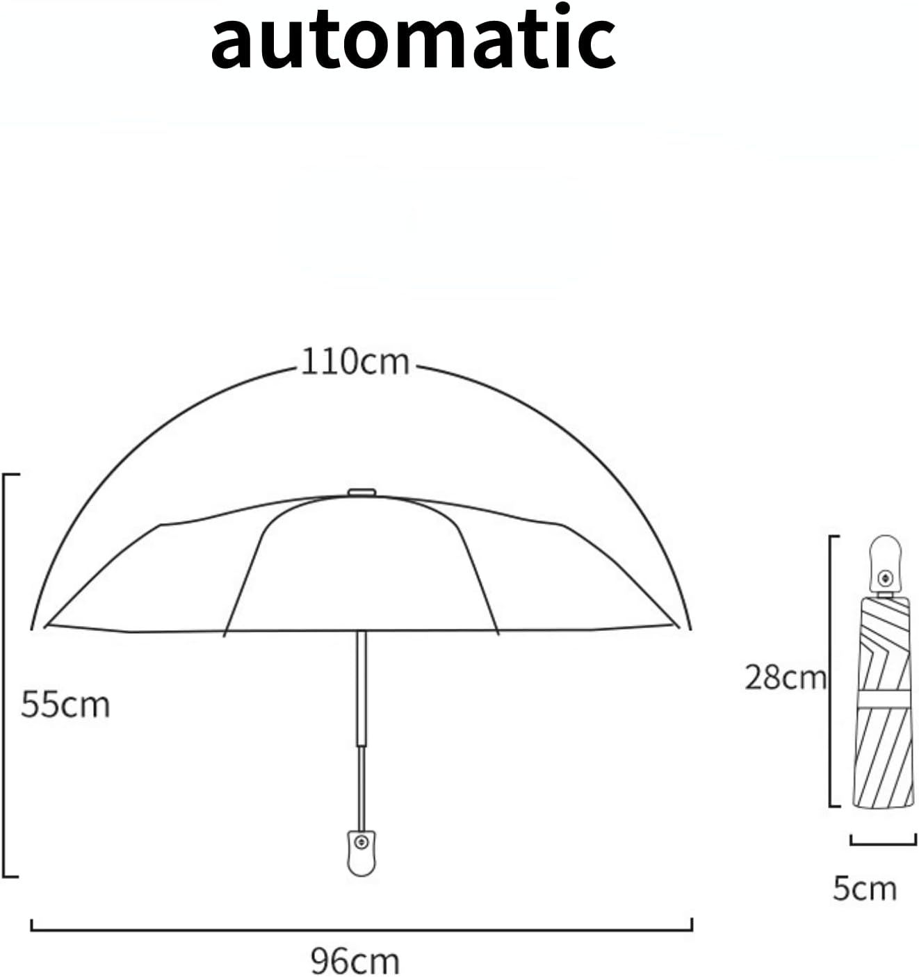 French Style Floral Foldable UV Protection Umbrella for Women, Automatic Open Close Sun & Rain Portable Mini Compact Travel Umbrellas - Image 2