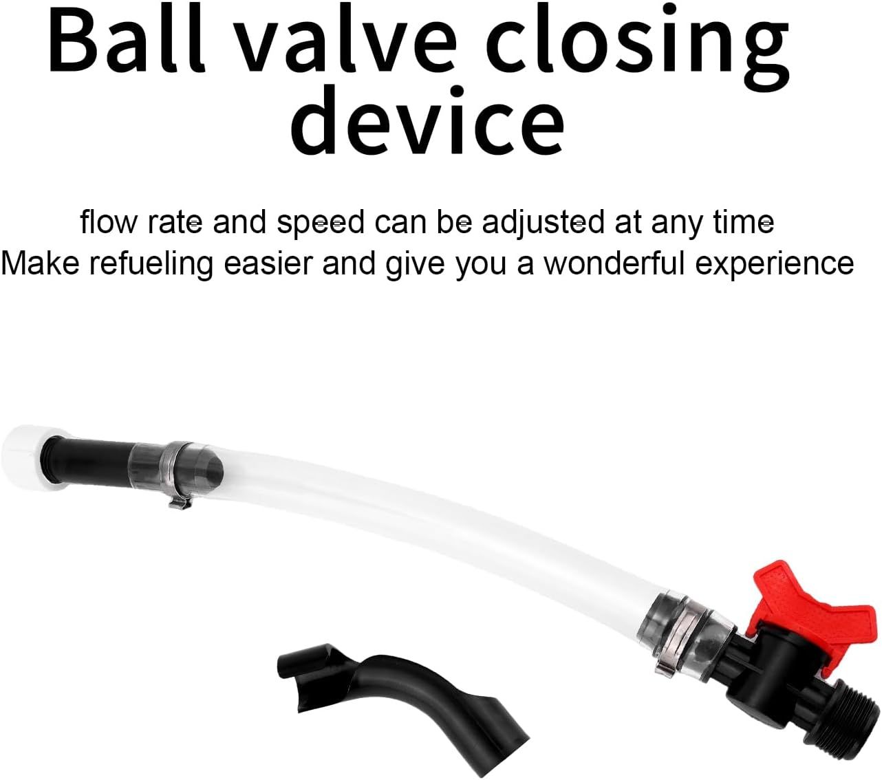 Racing Fuel Jug Hose Kit, Included 2pcs Racing Fuel Hose with Ball Valve and 2pcs Bender for Jeg LC2 Scribner Jugs 5 Gallon Gas Can - Image 2