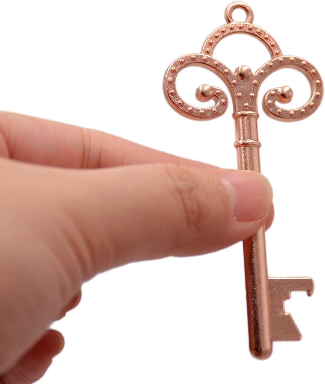 50pcs Rose Gold Skeleton Key Beer Bottle Opener With 100 Pcs Thank You Card and 98 Feet Hemp Rope for Wedding Party Favors - Image 8