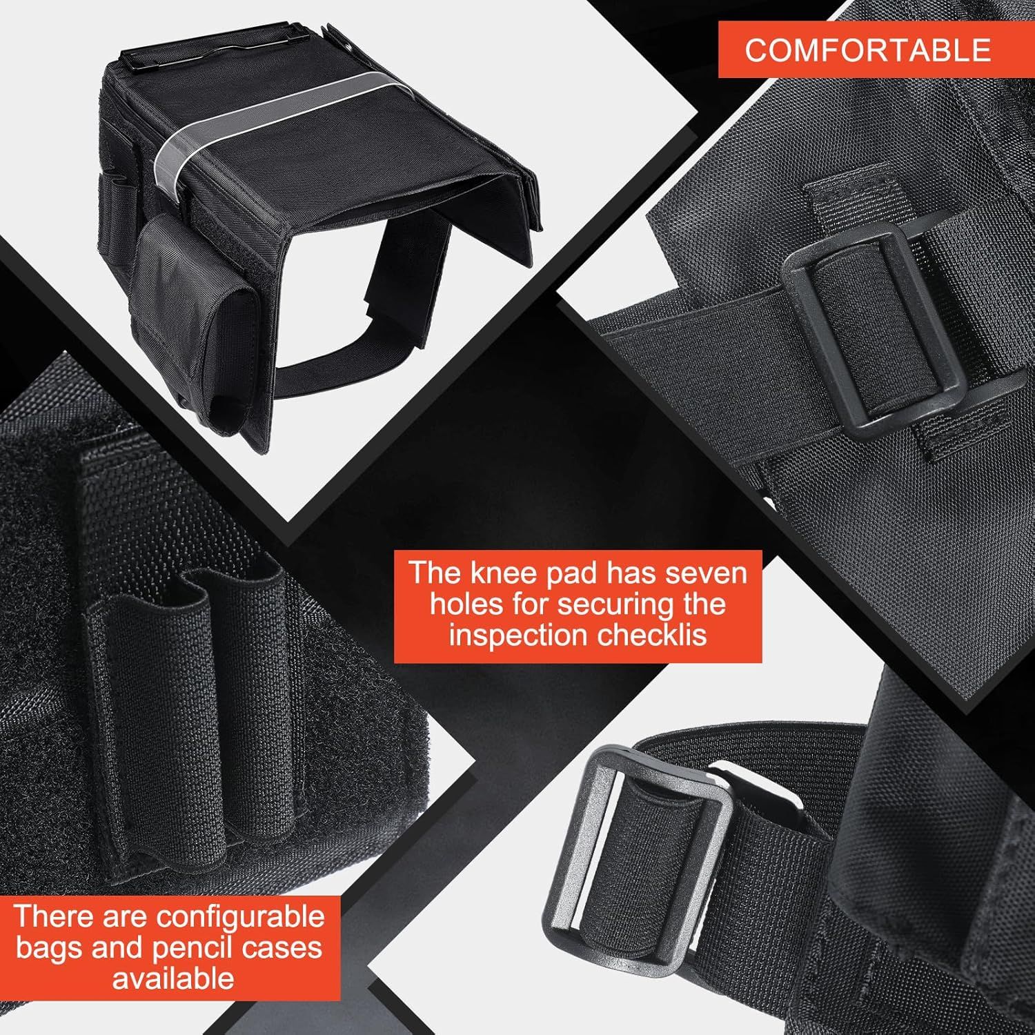 Reversible Kneeboard Pilot Black Classic Clipboard & Pen Holder Kneeboard Aviation for Professional Pilots, General Aviation - Image 3
