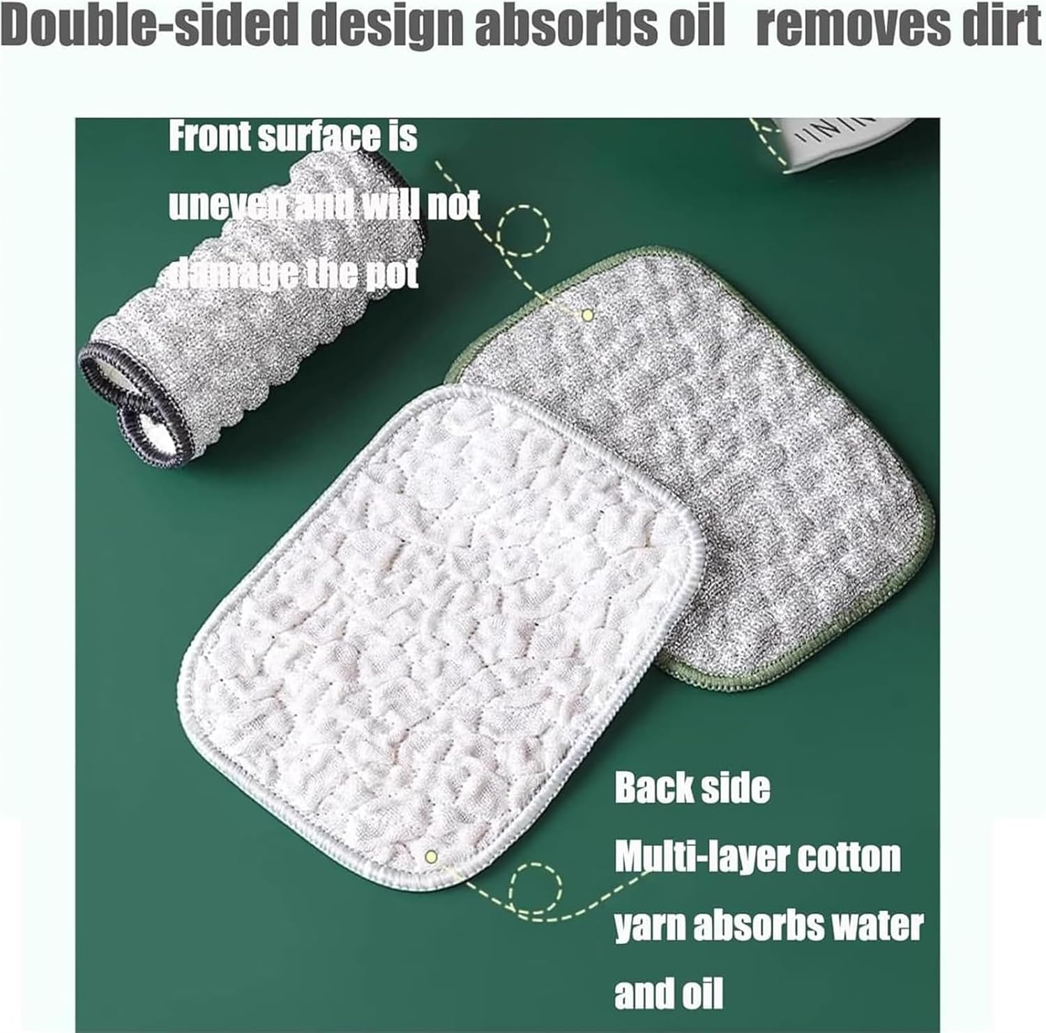 Multipurpose Wire Dishwashing Rags for Wet and Dry, Reusable Wire Miracle Cleaning Cloths, Round Wire Washing Cloth, Non Scratch Wire Dishcloth for Kitchen, Sinks, Pots, Pans (5PCS) - Image 5