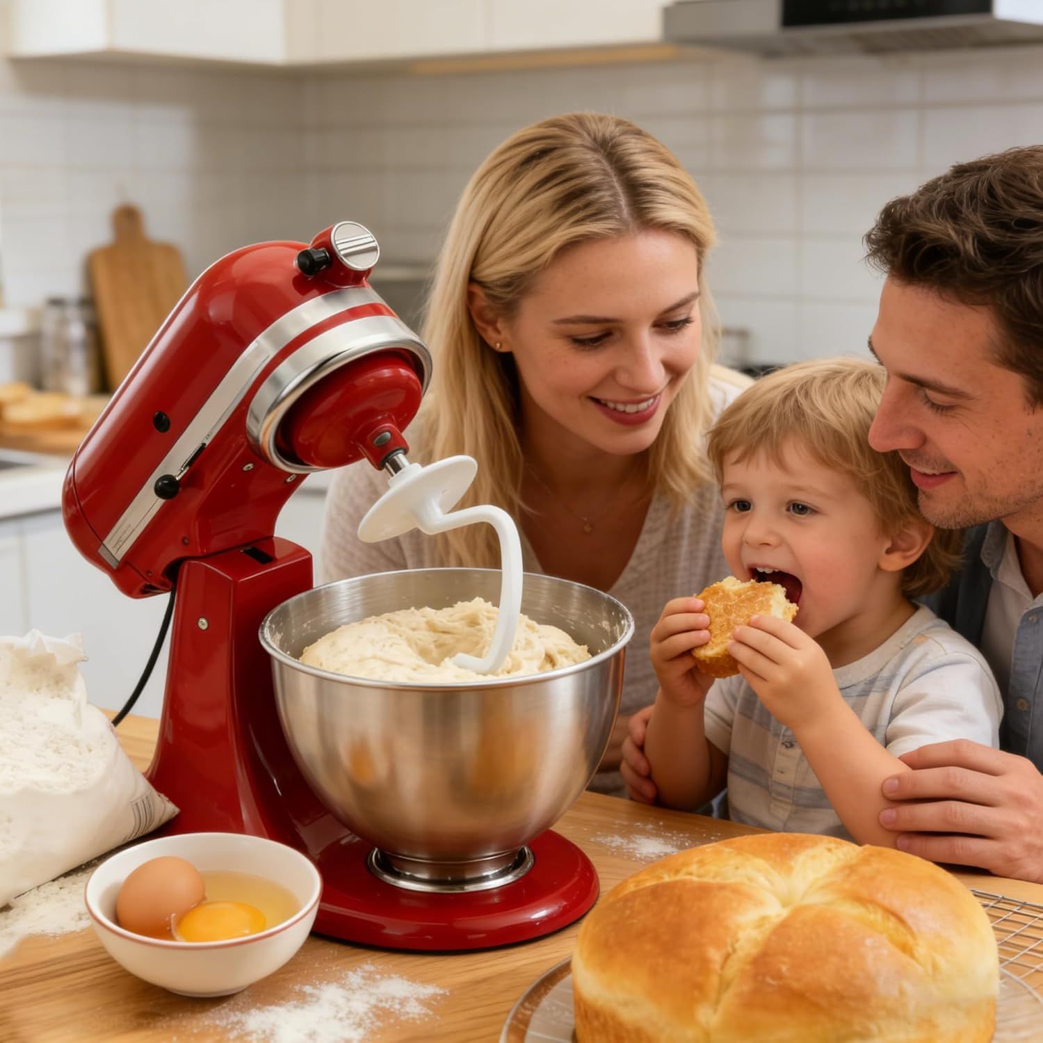 K45DH Dough Hook for KitchenAid 4.5–5 Quart Tilt-Head Stand Mixers, Coated C-Shaped Bread Hook Attachment, Replacement for K45 K45SS KSM90 KSM150, Kneads Pizza & Yeast Dough - Image 2