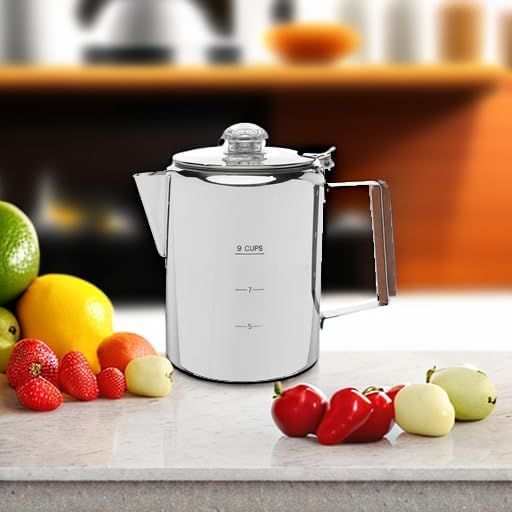 Bozeman Percolator Coffee Pot — NO Aluminum or Plastic [9 cup] - Image 2