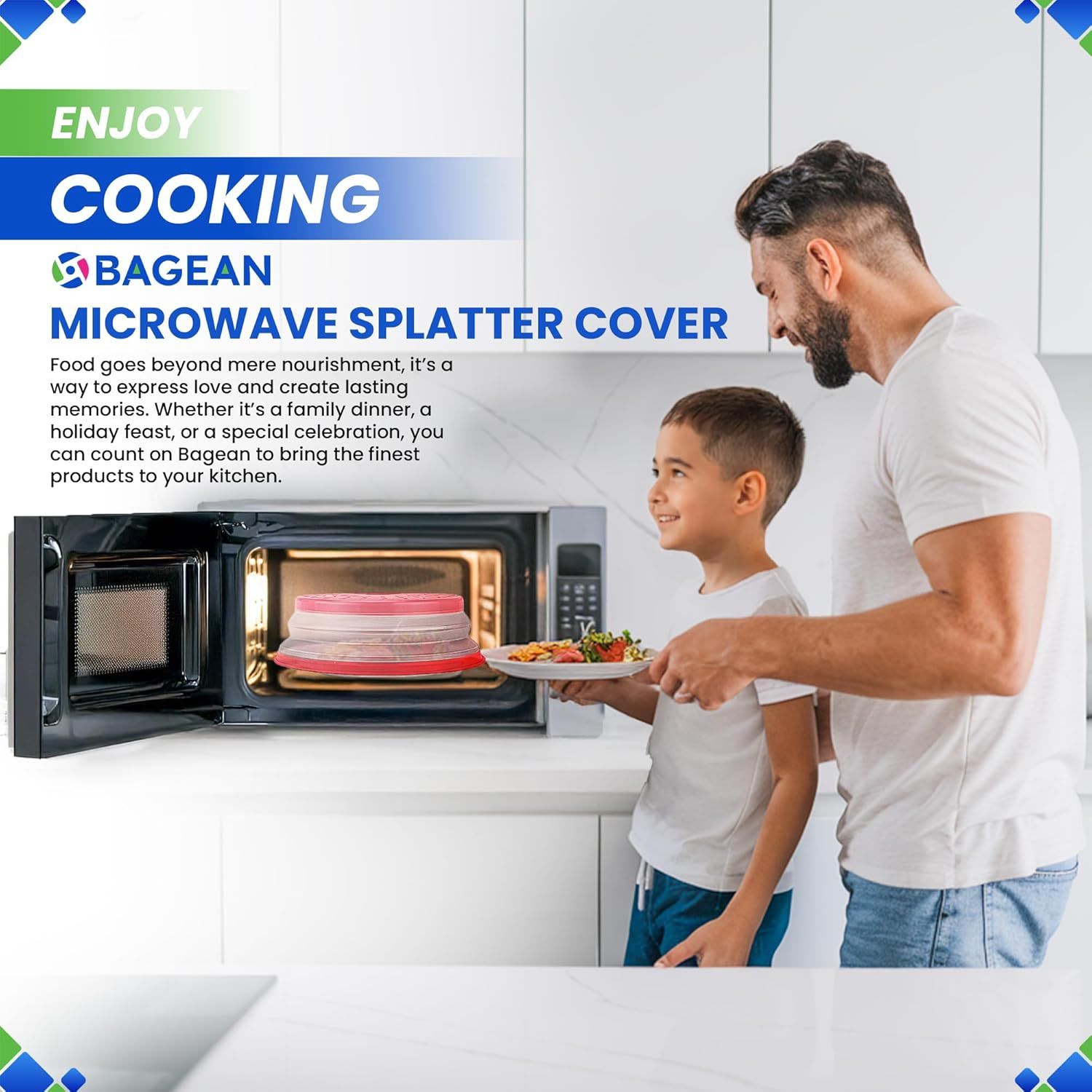 Microwave Splatter Cover 10.5” - Foldable Silicone Microwave Cover for Food Splatter Covers the Dish and Plate - Durable Silicone Microwave Food Cover Lid With Vents for Microwave Splatter Protection - Image 6