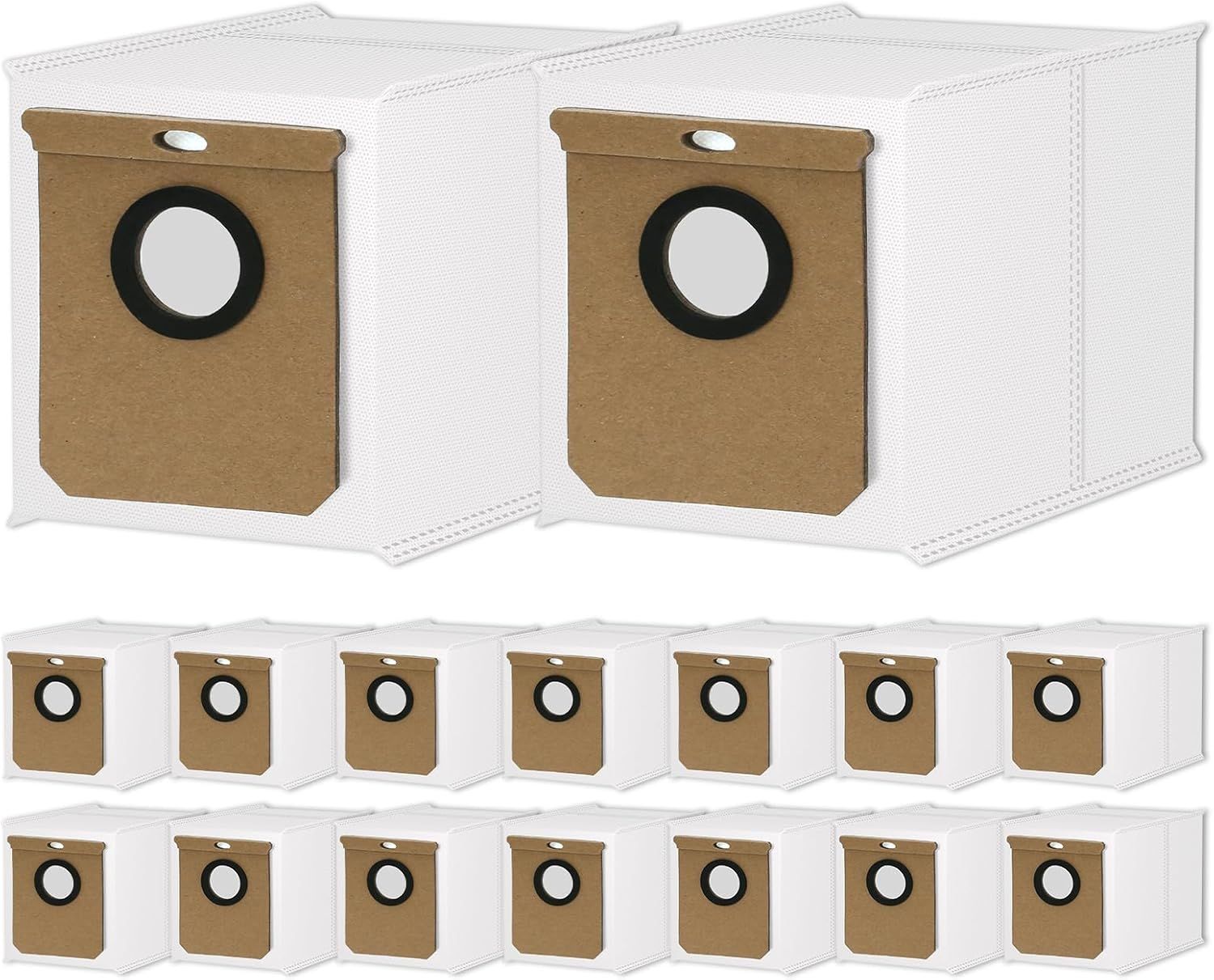 16 Pack L60 SES Replacement Vacuum Dust Bags Compatible with Eufy L60/L50 Series Robot Vacuum with Self Empty Station, 2.5L Replacement Bags for Eufy L60 Robot Vac-uum - Image 1