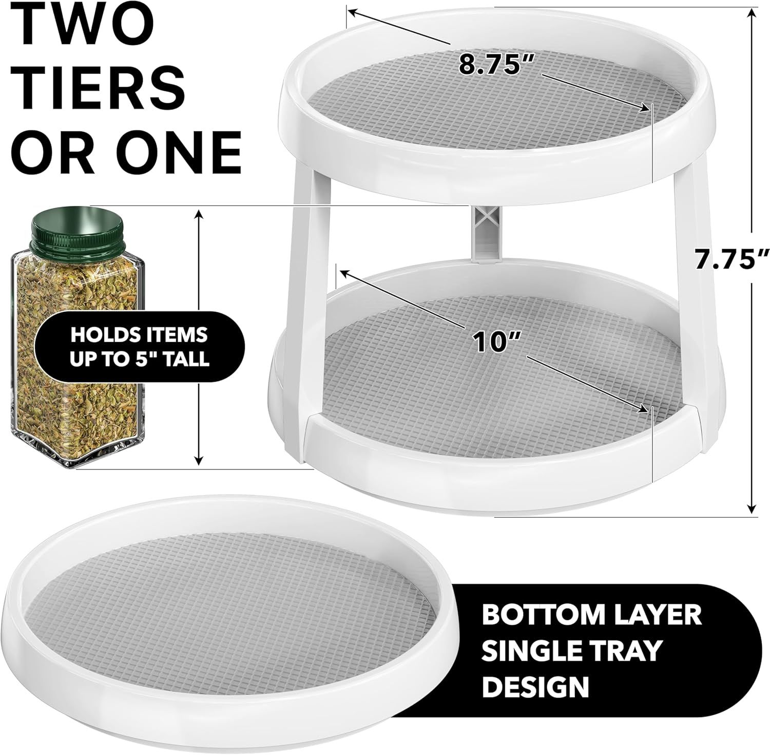 2-Tier Lazy Susan Spice Organizer, 10