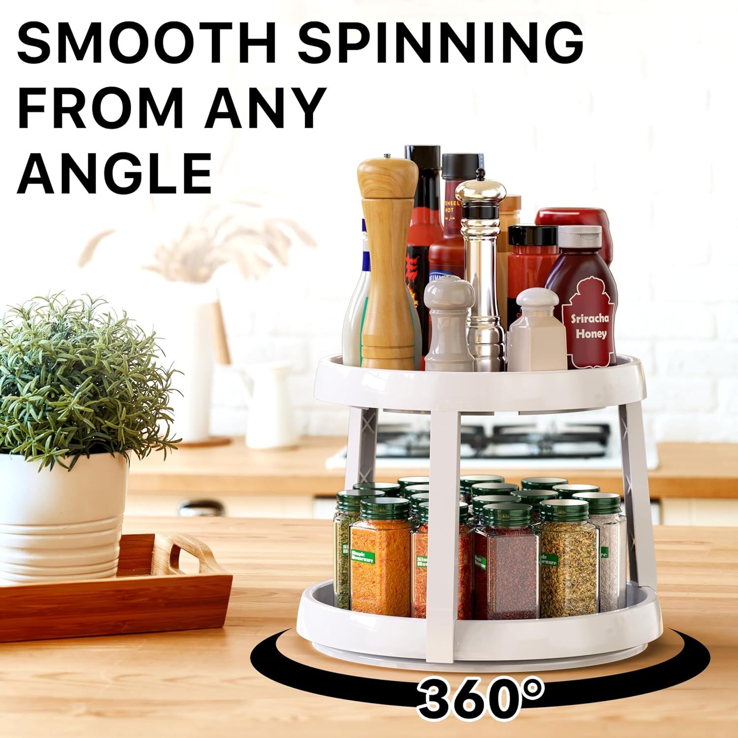 2-Tier Lazy Susan Spice Organizer, 10