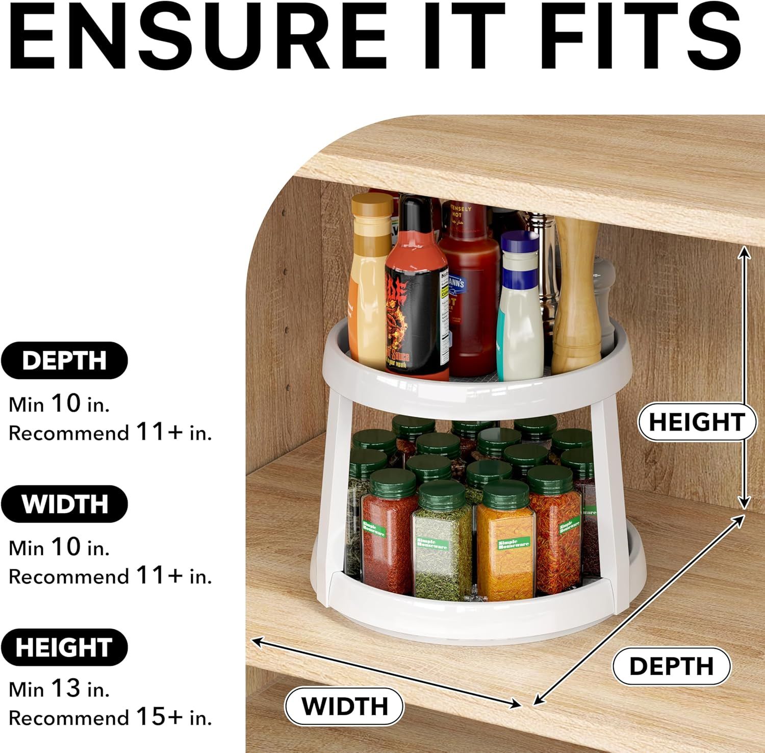 2-Tier Lazy Susan Spice Organizer, 10