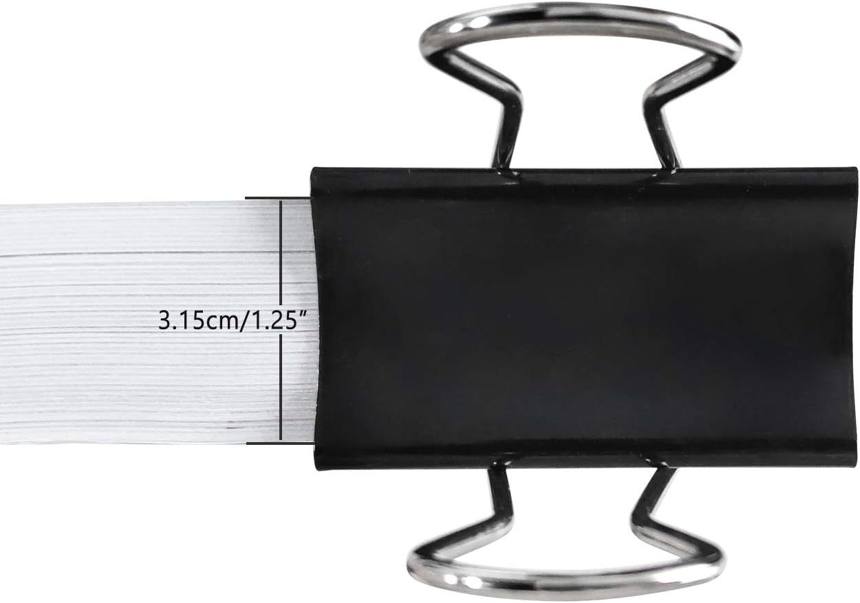 Extra Large Binder Clips 2.4-Inch (18 Pack), Big Paper Clamps for Office Supplies, Black - Image 3