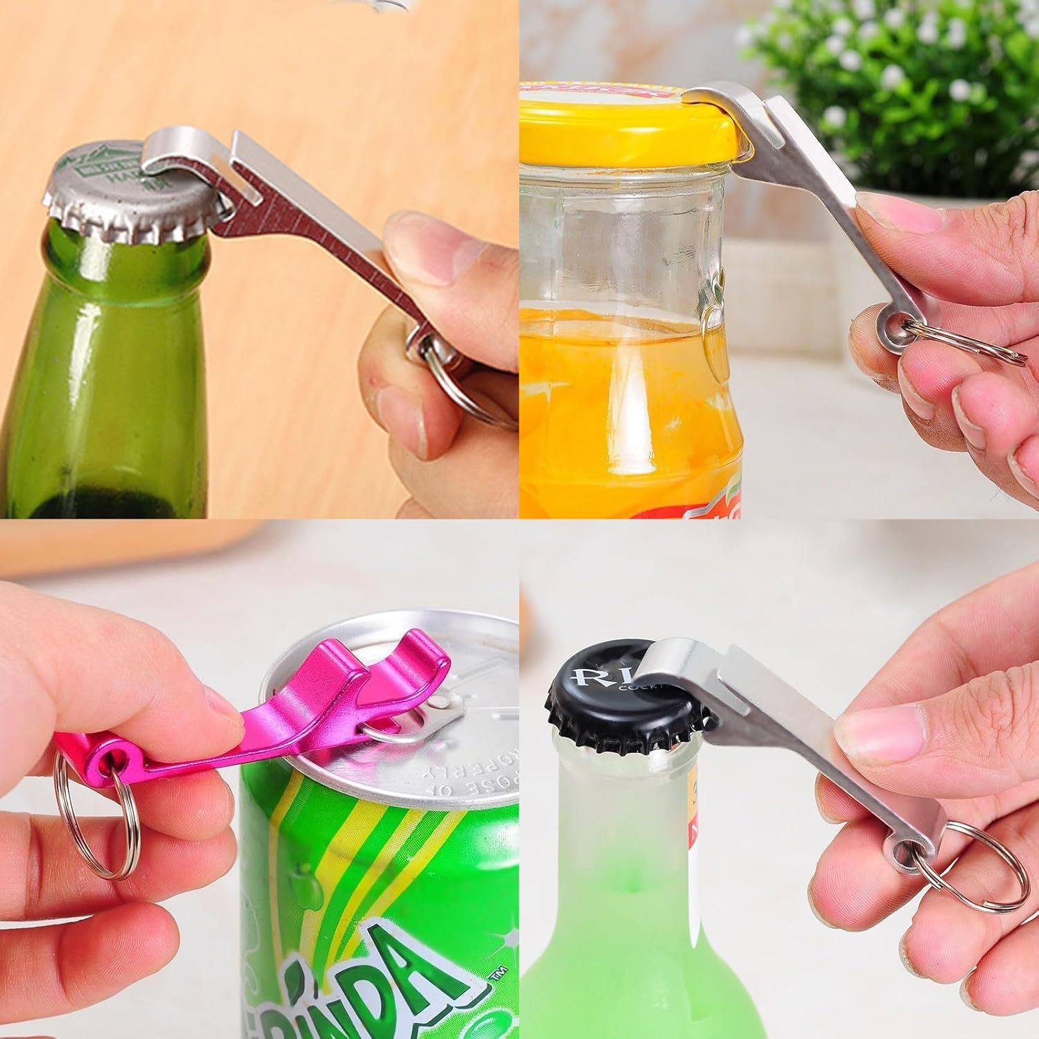 50 Pcs Bottle Openers, Soda Beverage Beer Bottle Opener Keychain,Small and Practical, Easy to Carry, for Kitchen/Wedding/Bar/Party - Image 4