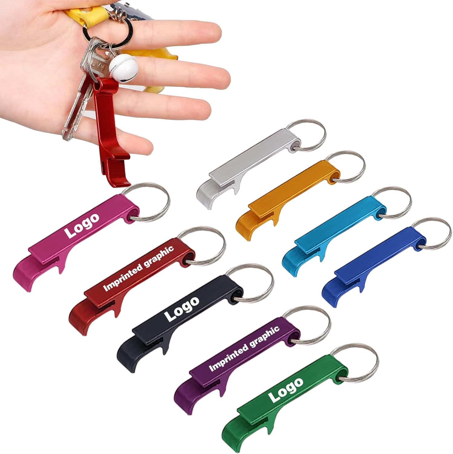 50 Pcs Bottle Openers, Soda Beverage Beer Bottle Opener Keychain,Small and Practical, Easy to Carry, for Kitchen/Wedding/Bar/Party - Image 5