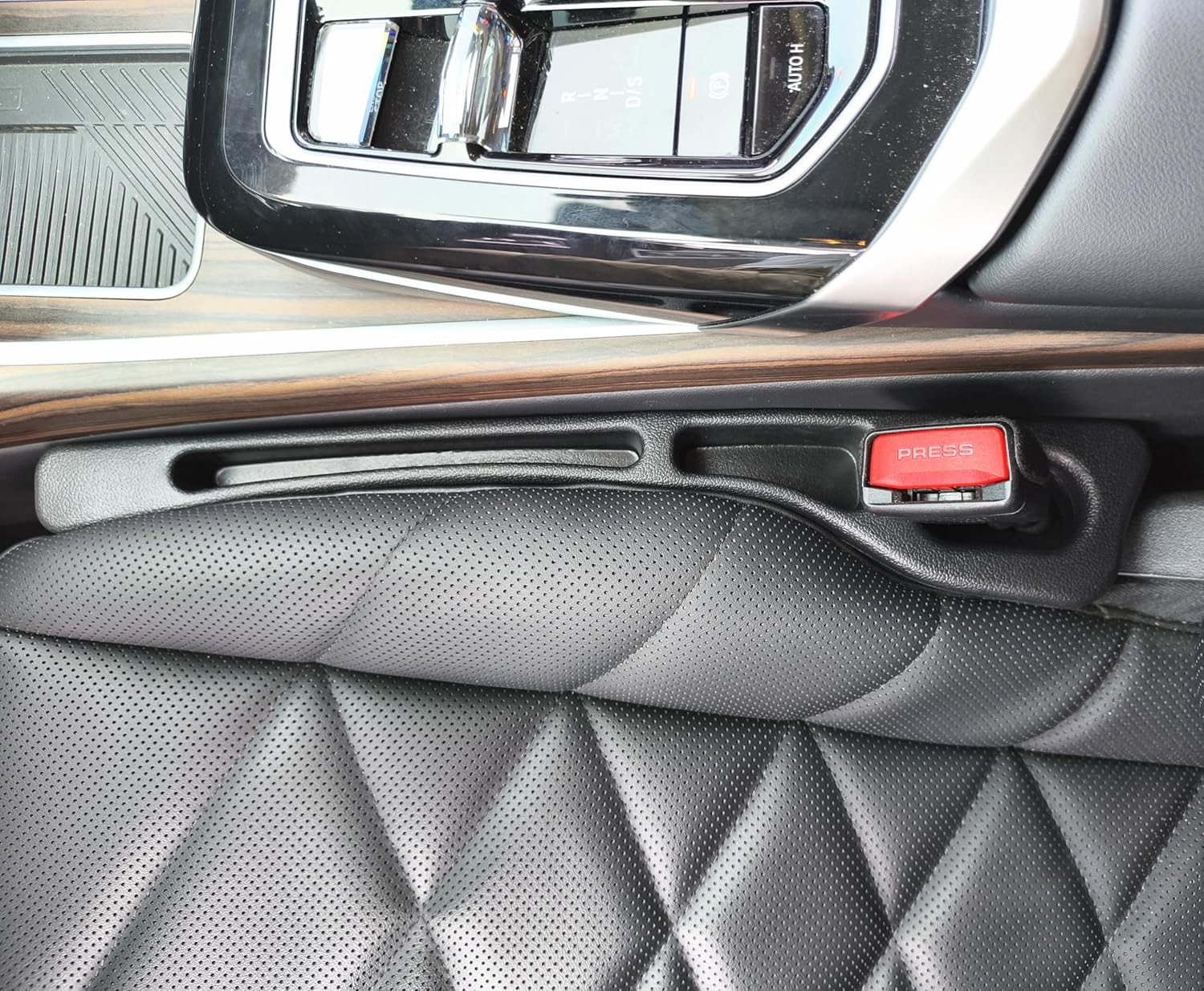 2 Pack No Drop Car Seat Gap Filler Guard, Stopper/Catcher to Fill The Gap Between Seat and Console Black Car Crevice Inbetween Blocker Plug Space Pad YMT-A03 - Image 5