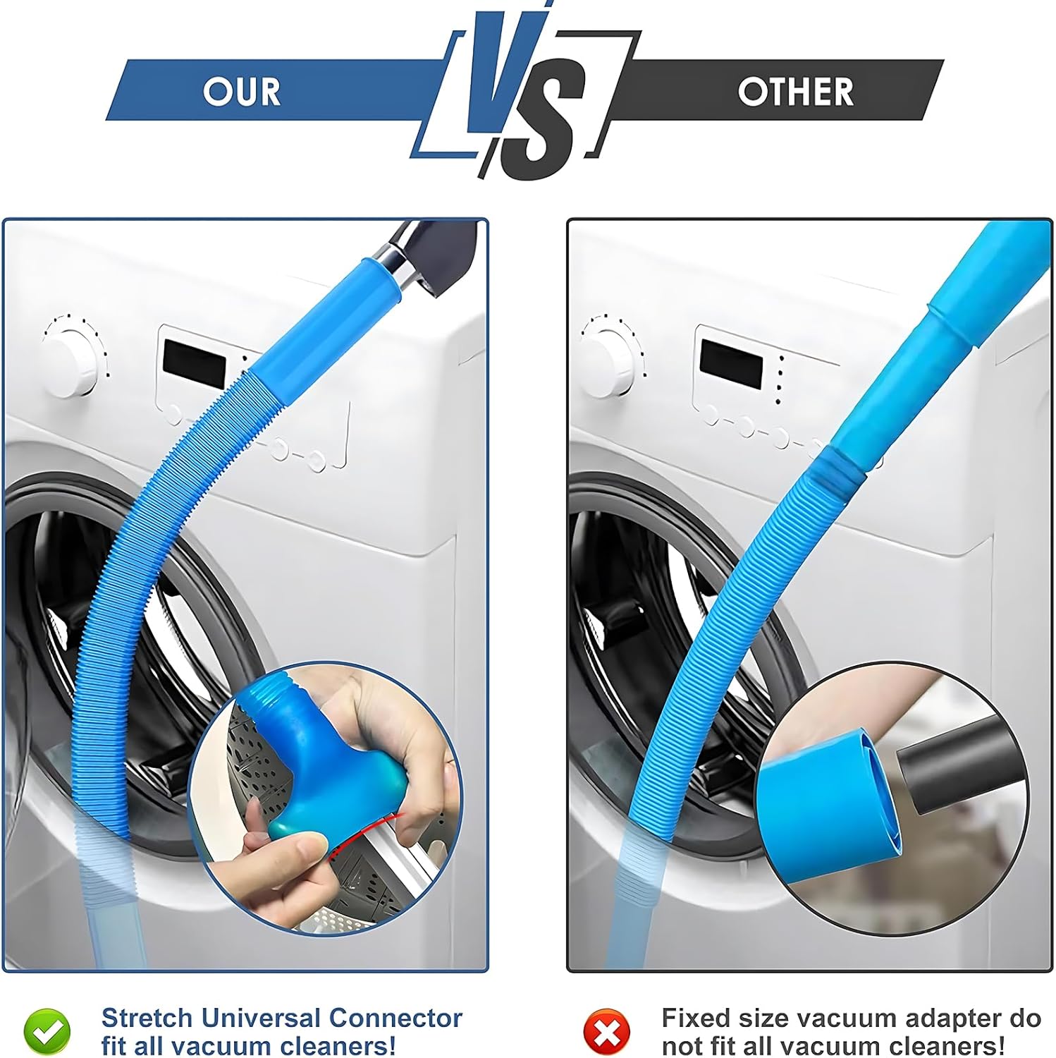 Upgraded Dryer Vent Cleaner: Universal Vacuum Hose Attachment Fits All Vacuums Cleaner, Deep Cleaning Tools for Clogged Ducts & Lint Removal - Image 4