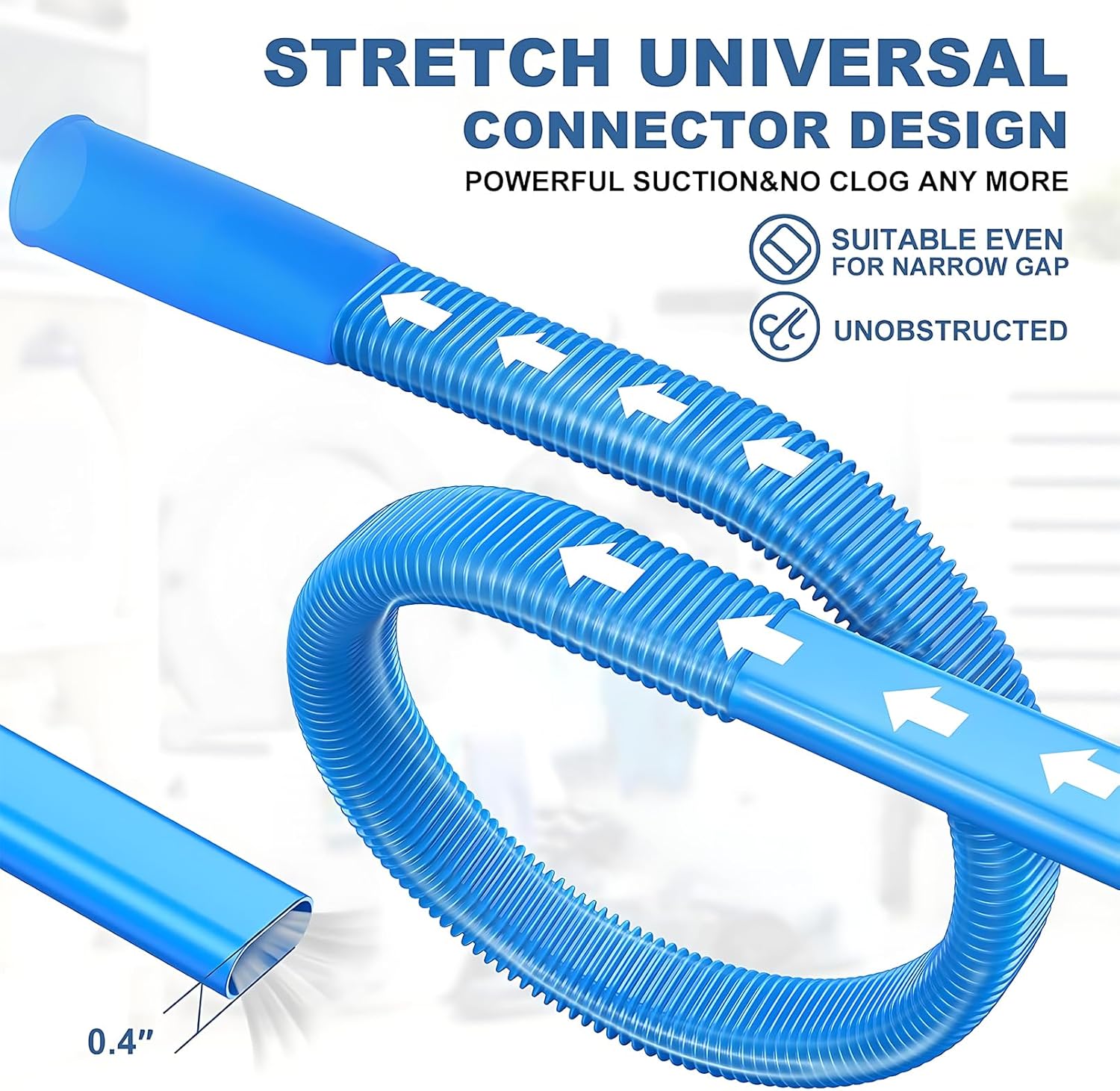 Upgraded Dryer Vent Cleaner: Universal Vacuum Hose Attachment Fits All Vacuums Cleaner, Deep Cleaning Tools for Clogged Ducts & Lint Removal - Image 6
