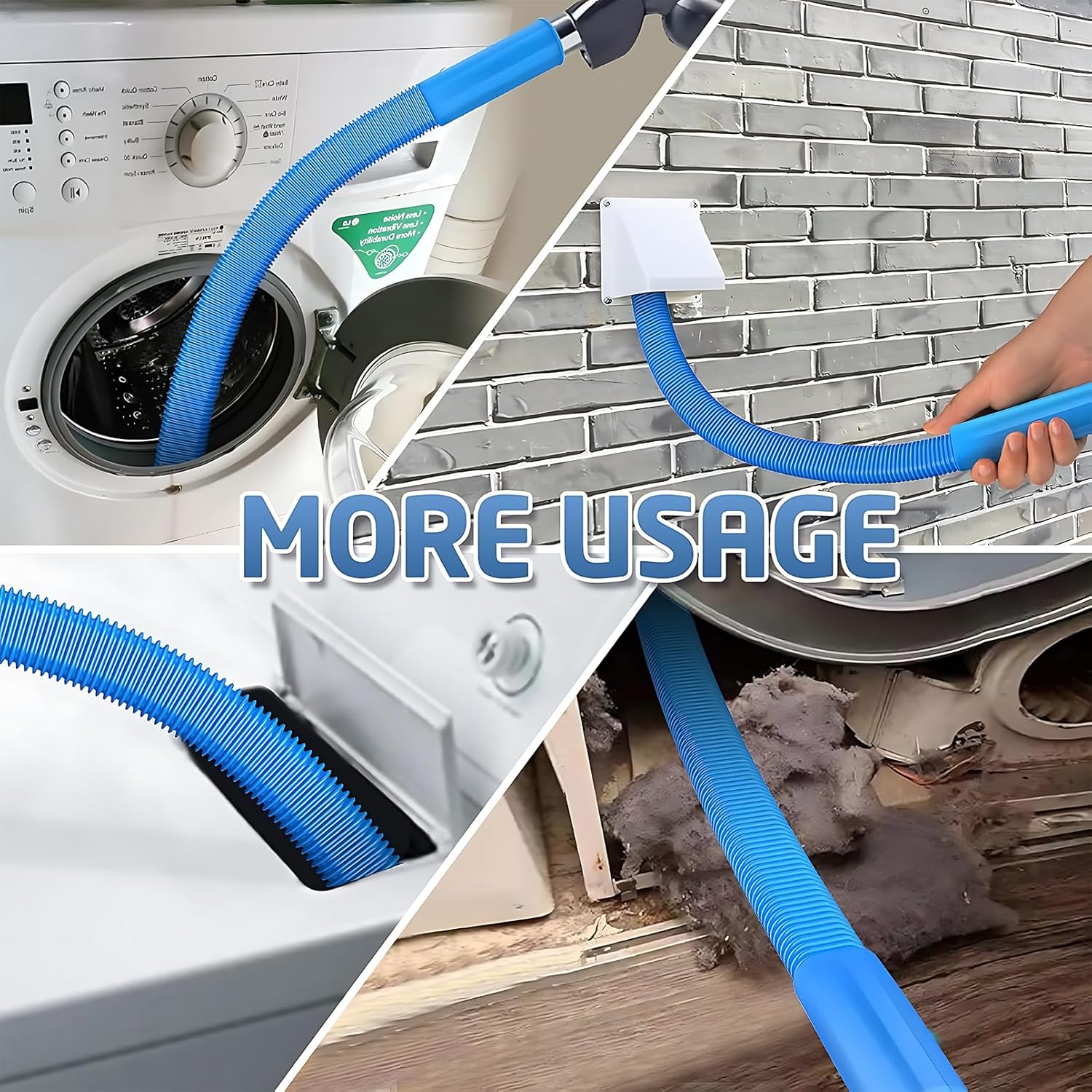 Upgraded Dryer Vent Cleaner: Universal Vacuum Hose Attachment Fits All Vacuums Cleaner, Deep Cleaning Tools for Clogged Ducts & Lint Removal - Image 7
