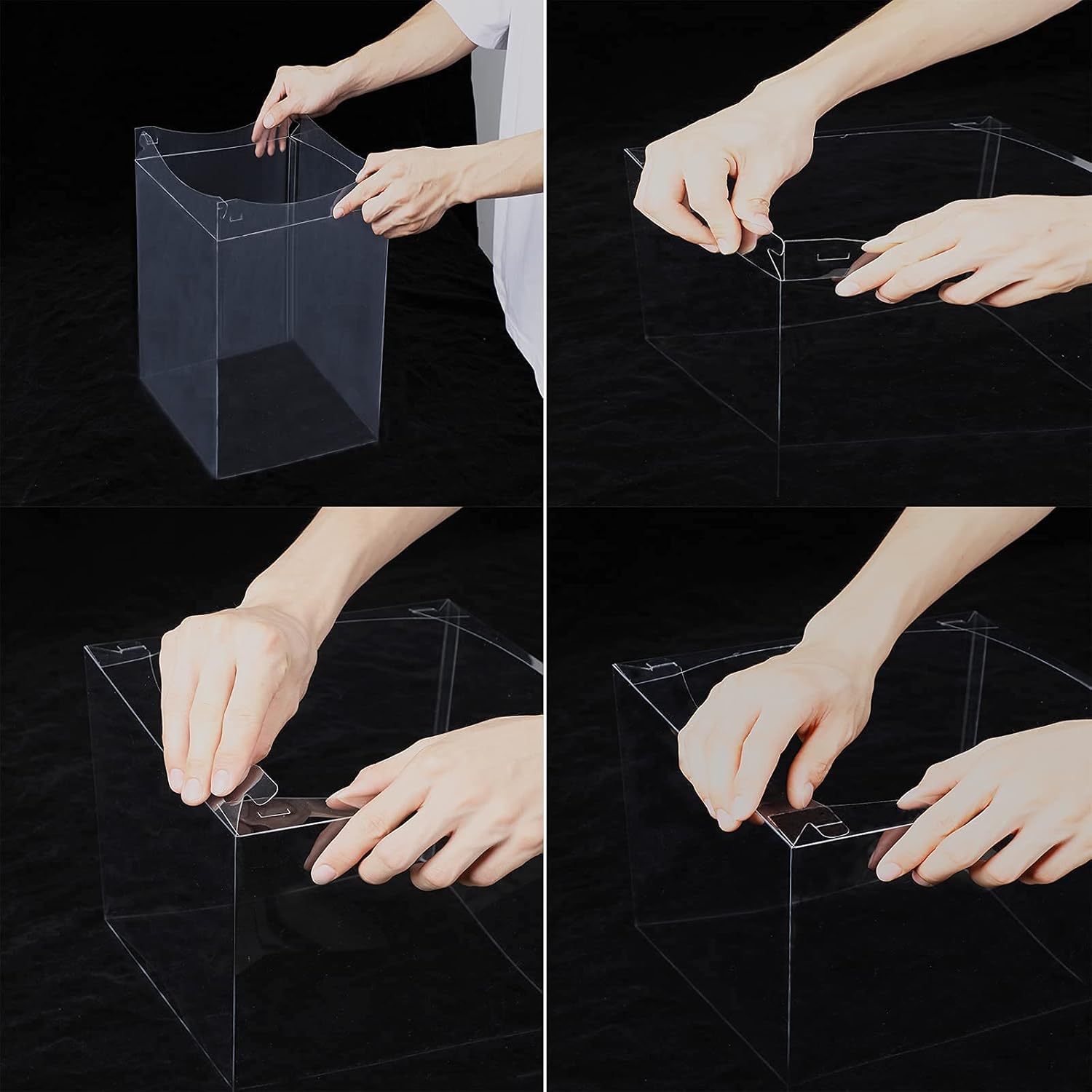 10 inch Clear cake Box, Large Transparent cake Box,tall cake boxes with Ribbon,10x10x9inch - Suitable for packing 8