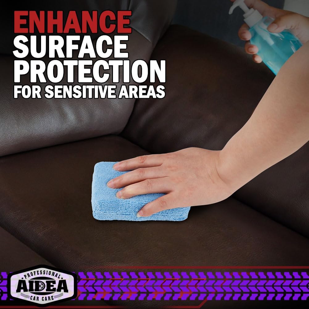 Microfiber Applicator Pad-8Pack, Car Wash Sponge, Premium Microfiber Sponge and Cleaning Pads, Perfect for Effortless Wax, Sealant, and Conditioner Application, Car Deng Supplies, Blue - Image 6