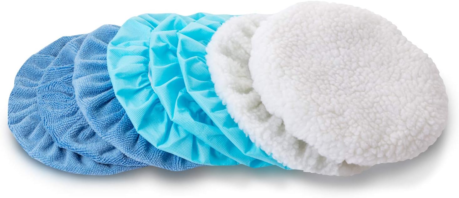 20 Pieces Car Orbital Buffer Polisher Pad Bonnet Microfiber Max Bonnet Polishing Buffing Pad Cover(5-6 Inches) - Image 7