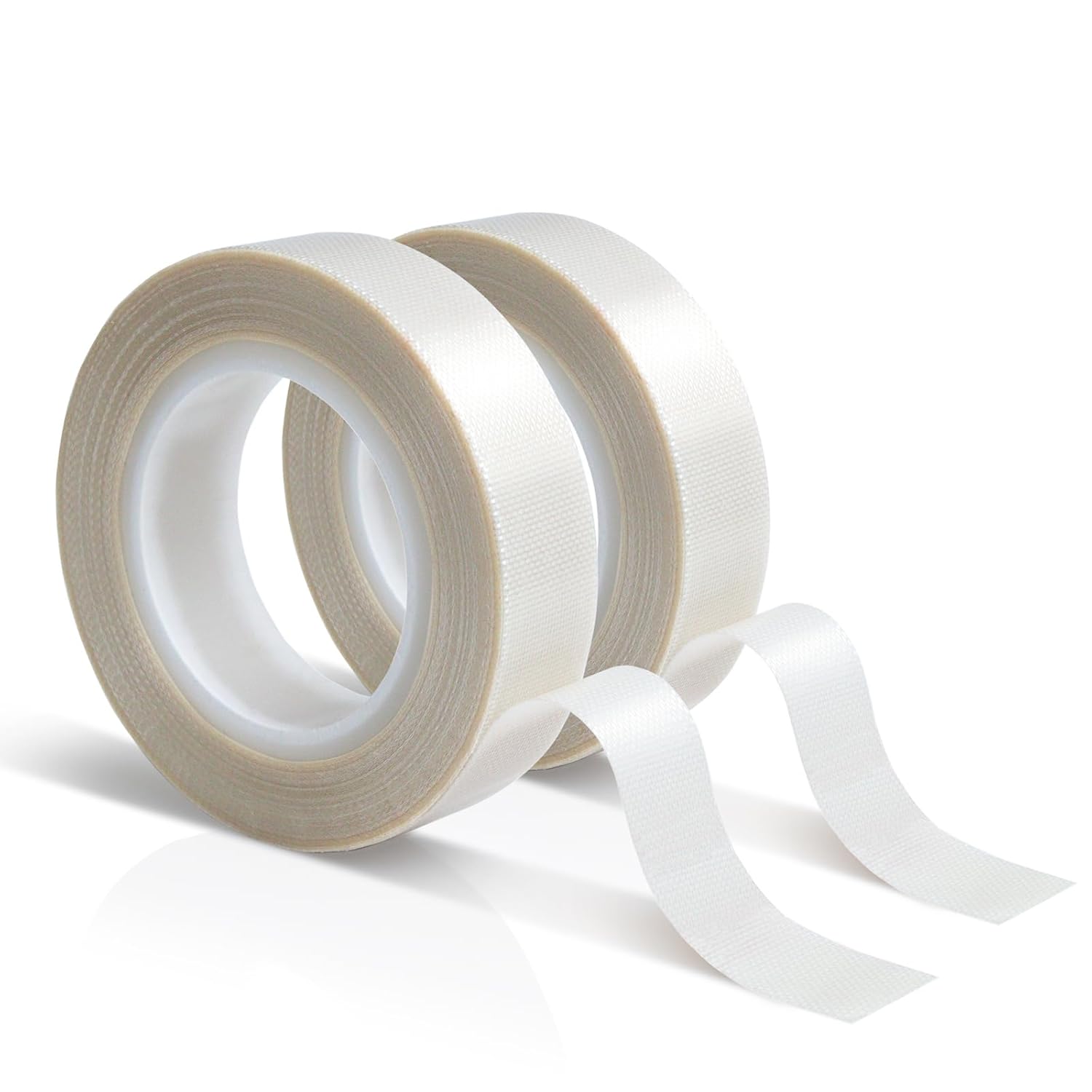 2 Rolls 1/2 Inch x 33 Feet Low Friction Drawer Slide Tape - Squeak Resistant, Abrasion Resistant Surface Protection Tape for Wood, Cabinet, Curtain, Furniture, White - Image 1