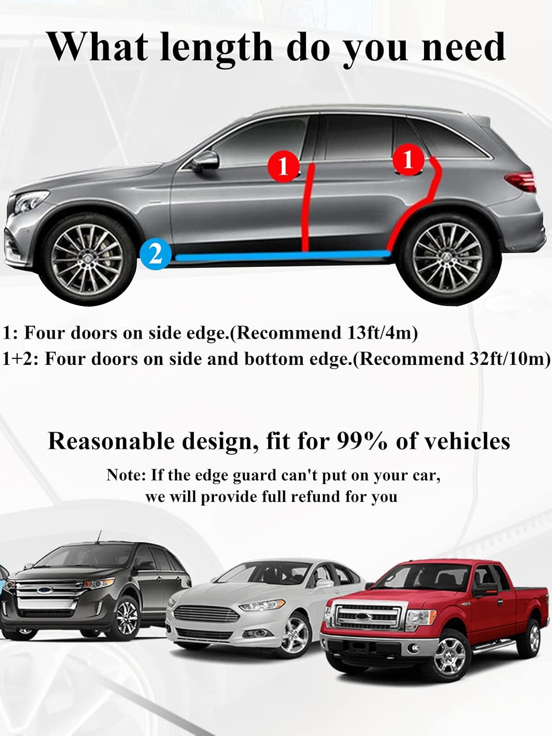 32Ft(10M) Door Edge Guard Black Car Guards Protector for Cars Rubber Auto Trim U Shape Build in Metal Sheet No Need Adhesive Easy to Cut Most - Image 6