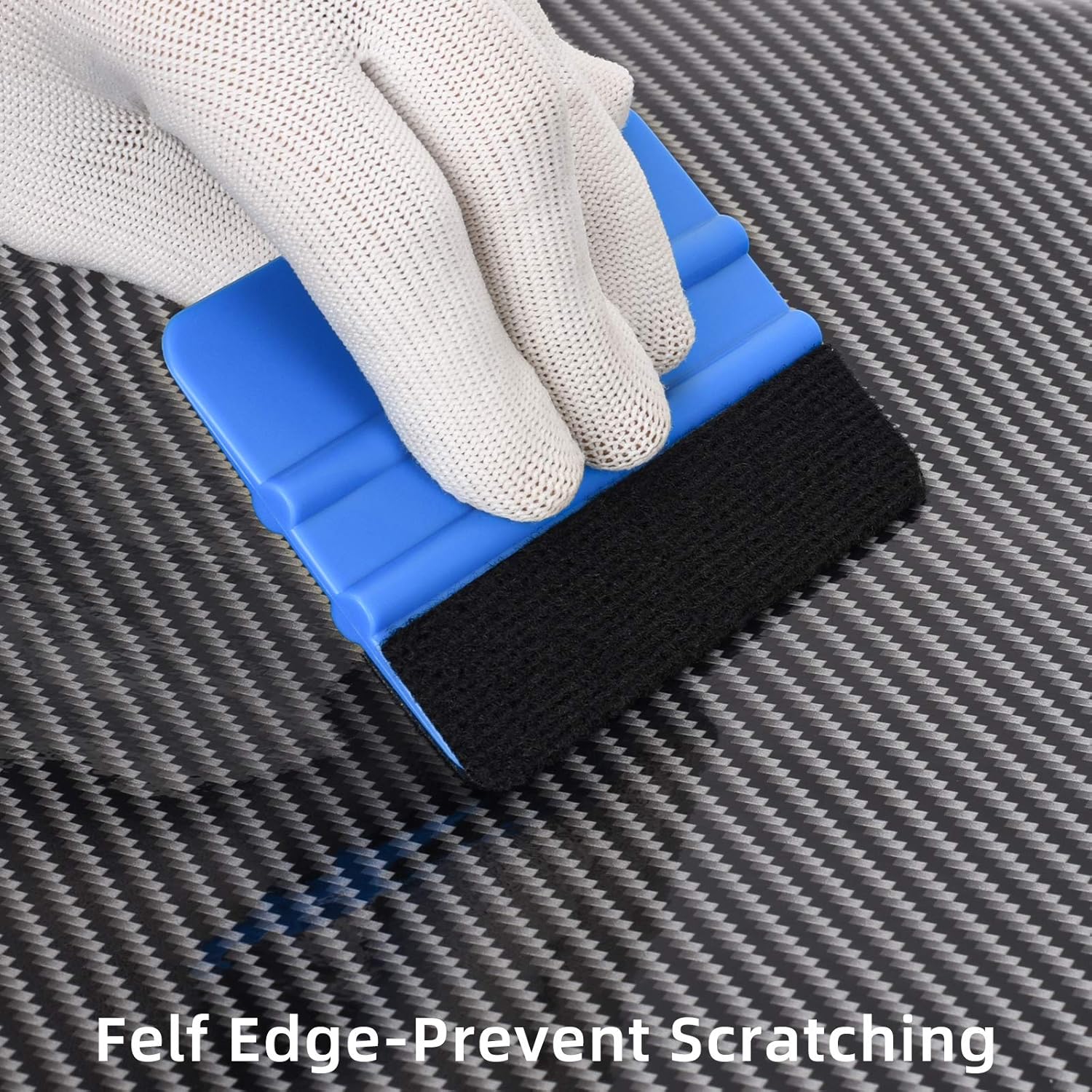 Durable Black Felt Edge Vinyl Squeegee Tool 4-Inch, Car Vinyl Film Wrapping Decal Window Tint Work, Professional Scratch Free Squeegee (Pack of 3) - Image 5
