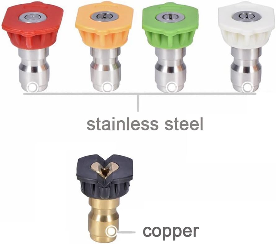 Pressure Washer Nozzle Tips Multiple Degrees, 1/4 INCH (2.5 GPM) - Image 4
