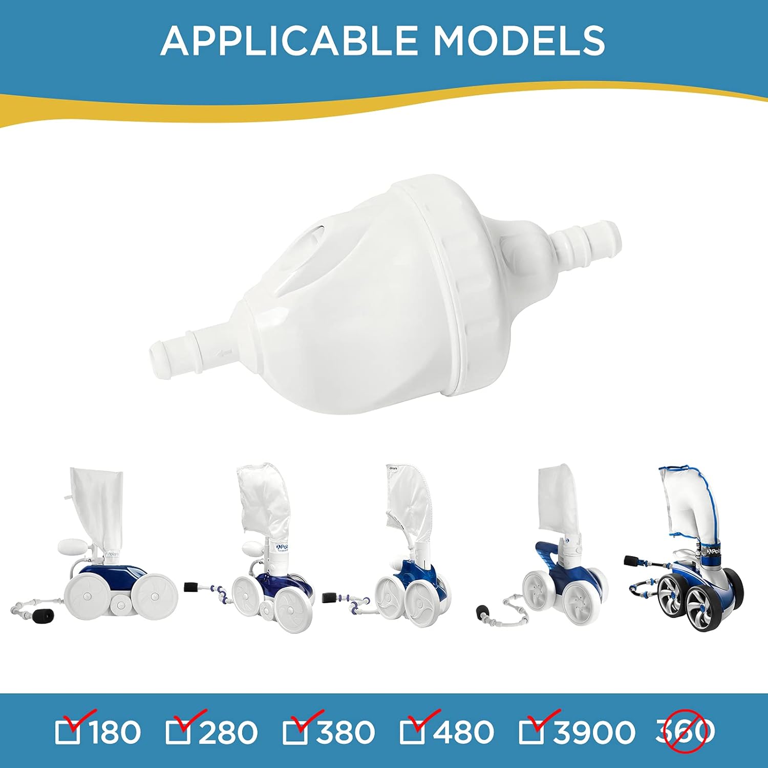 Upgraded G52 Backup Valve Replacement for Polaris Pool Cleaner Parts, Compatible with Polaris 180,280,380,480,3900 Pool Cleaner, The Valve Body has Been Reinforced，Longer Life Than Zodiac G52 - Image 5