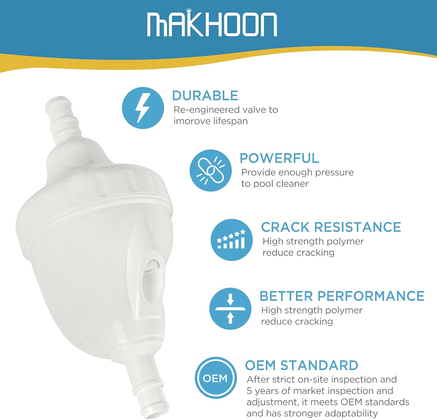 Upgraded G52 Backup Valve Replacement for Polaris Pool Cleaner Parts, Compatible with Polaris 180,280,380,480,3900 Pool Cleaner, The Valve Body has Been Reinforced，Longer Life Than Zodiac G52 - Image 6