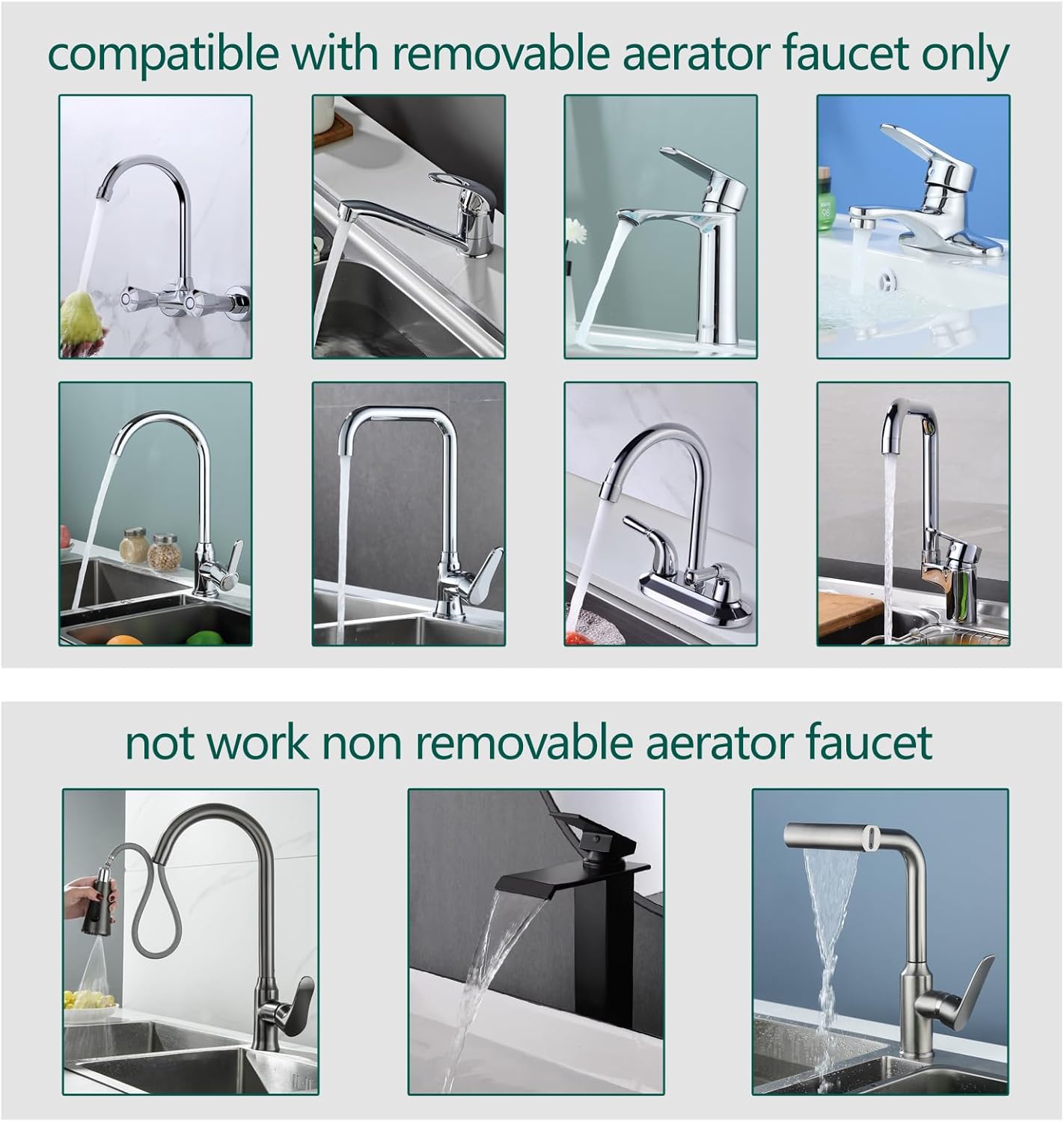 Faucet Adapter with Aerator, Sink Faucet to Garden Hose Adapter, Faucet Adapter to Garden Hose for Kitchen and Bathroom, hose attachment to sink，3/4