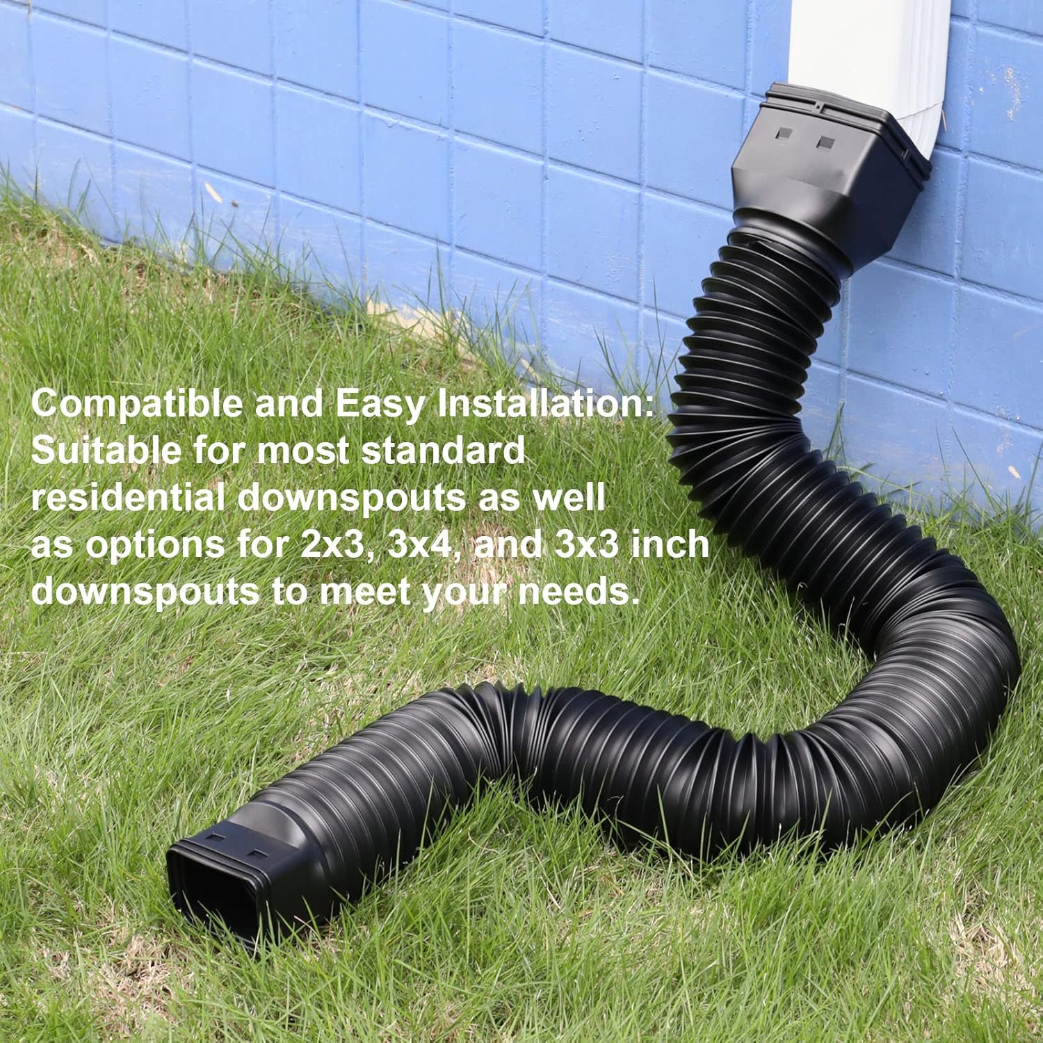 11.5ft Long Gutter Downspout Extensions Flexible, 4
