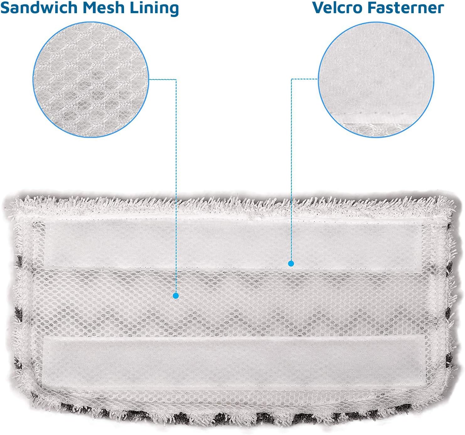 Microfiber Mop Replacement Pads Compatible with Shark Steam Mop S1000 S1000A S1000C S1000WM S1001C S2001 (8 Pack) - Image 3