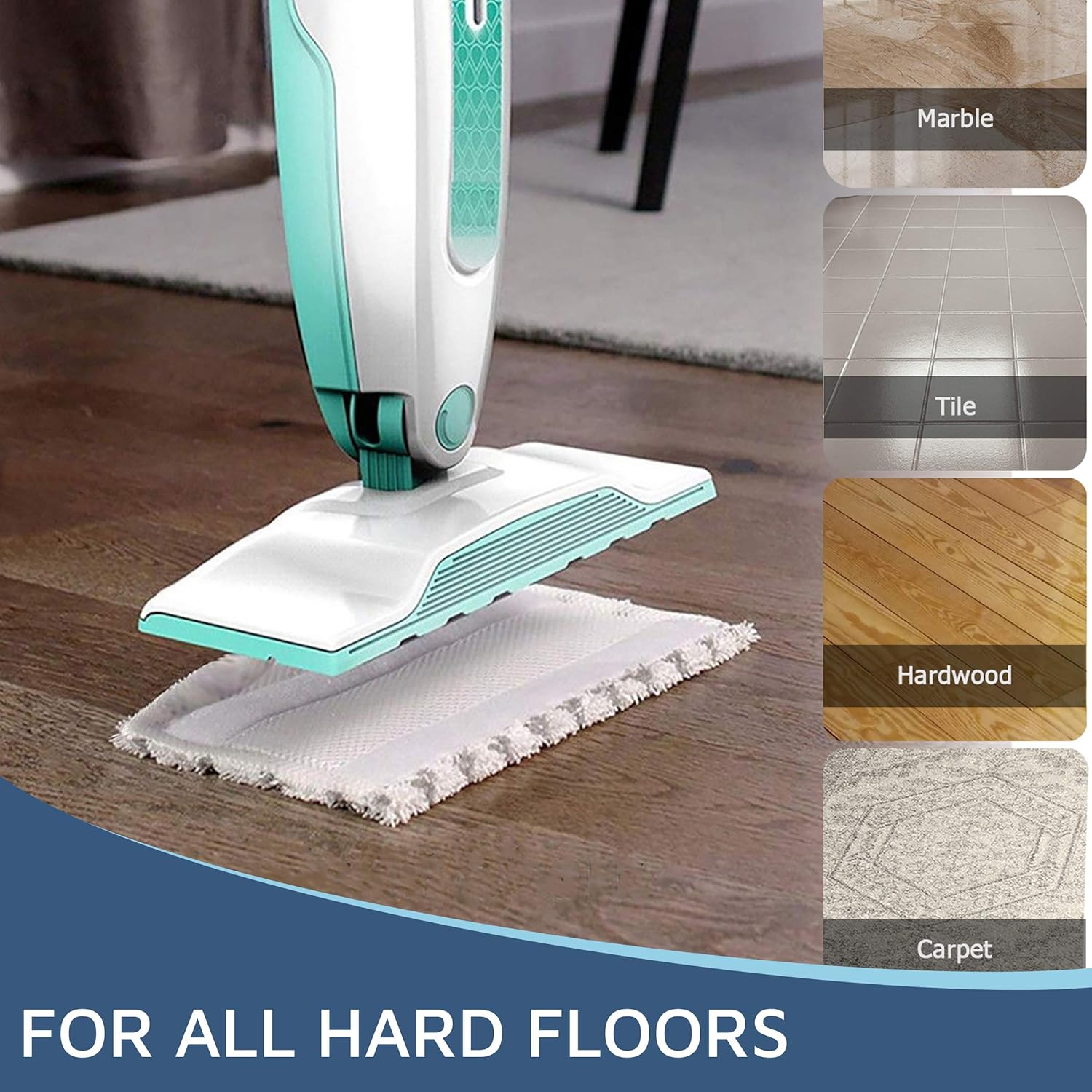 Microfiber Mop Replacement Pads Compatible with Shark Steam Mop S1000 S1000A S1000C S1000WM S1001C S2001 (8 Pack) - Image 4