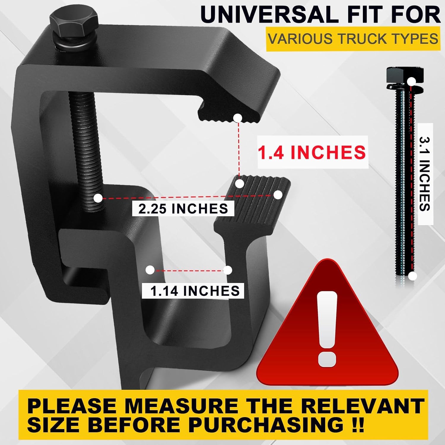 Upgraded ? ??? Camper Shell Clamps - Heavy Duty Truck Topper Clamps - More Secure Truck Cap Clamps for Dodge Dakota Ram 1500 2500 3500, F150 F250, Titan, Tundra - Image 2