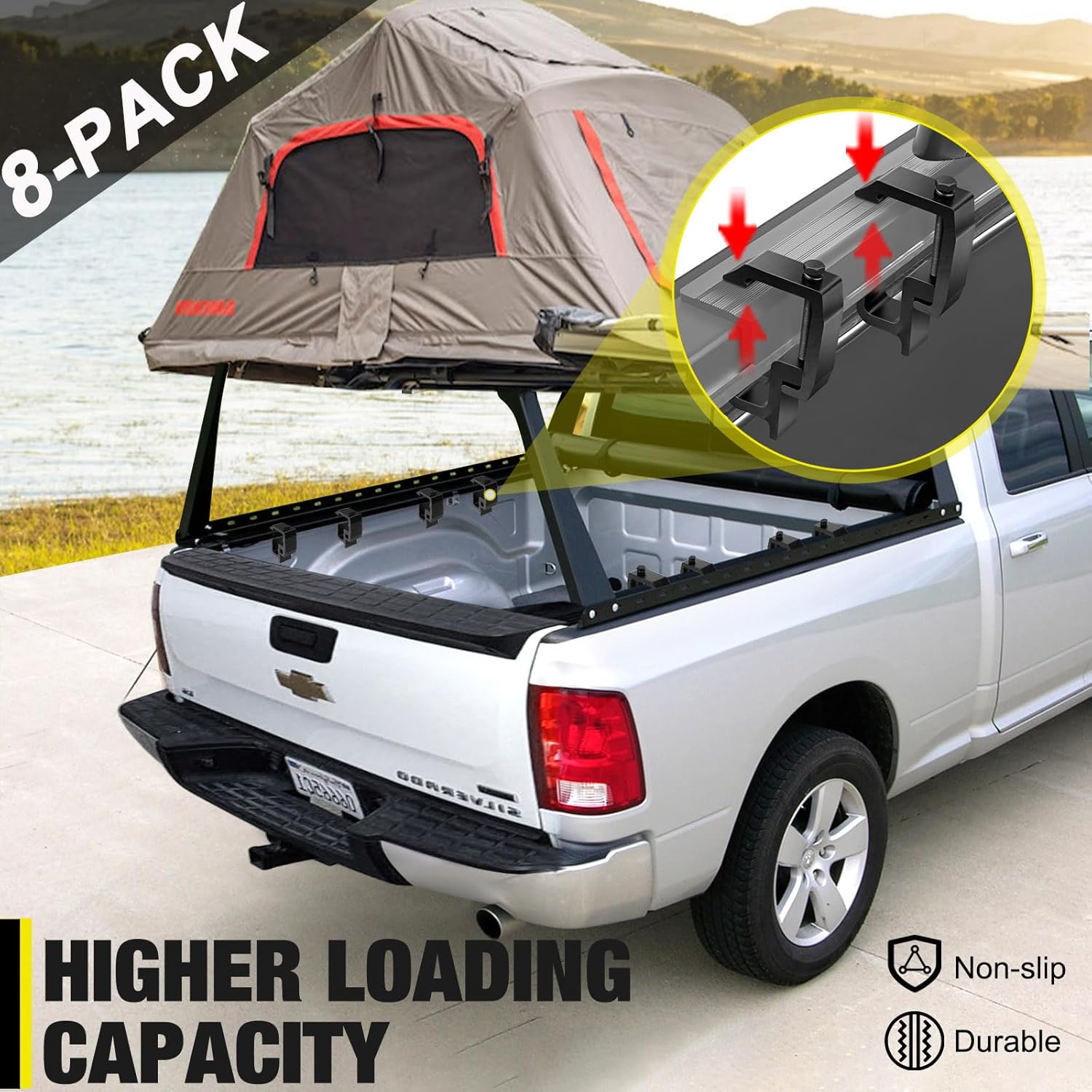 Upgraded ? ??? Camper Shell Clamps - Heavy Duty Truck Topper Clamps - More Secure Truck Cap Clamps for Dodge Dakota Ram 1500 2500 3500, F150 F250, Titan, Tundra - Image 4