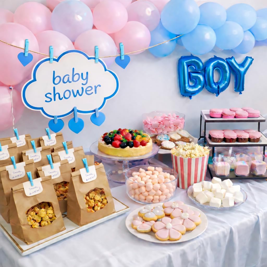 60PCS Baby Shower Clothespin Games Boy Plastic Mini Clothes Pins 1.4 inch for Party Decorations,DIY Crafts(Blue) - Image 4