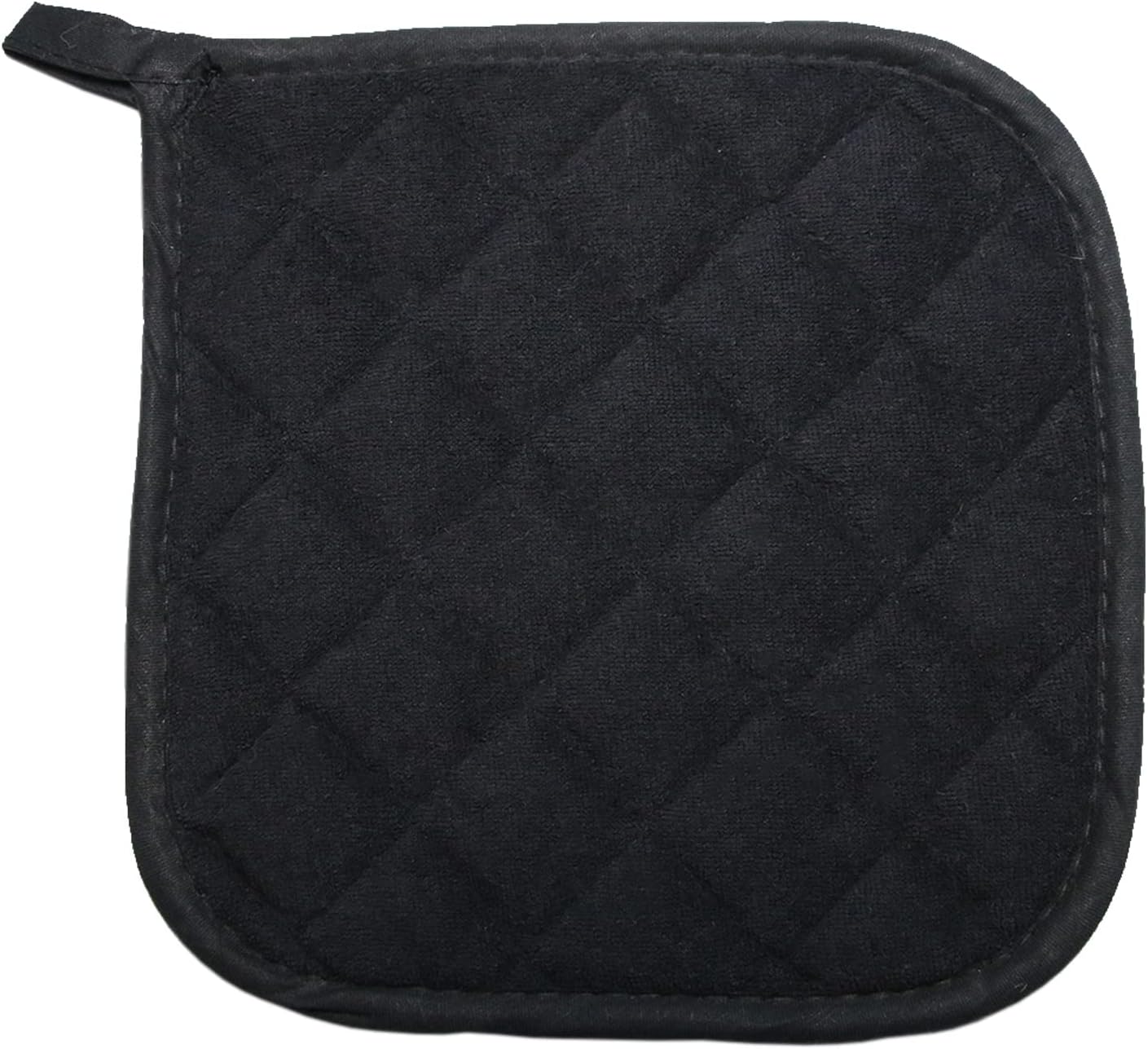 5 PCS Pot Holders for Kitchen, Cotton Potholers with Great Heat Resistance, Hot Pads, Trivets for Cooking and Baking Black - Image 2