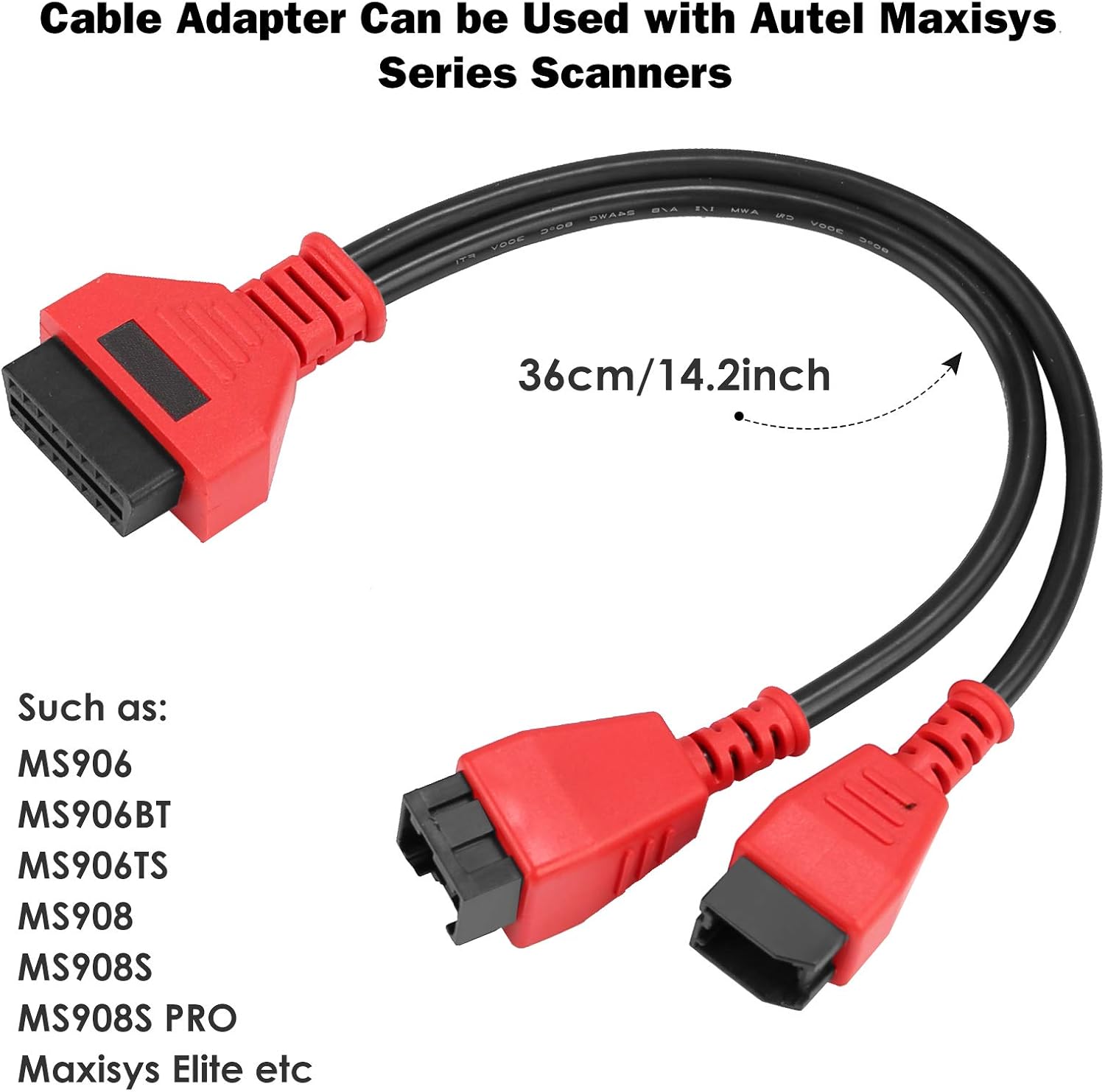 Cable Adaptor for Chrysler 12+8 Programming Cable Connector for Autel DS808 Maxisys Main Test Cable for Autel DS808 Maxisys MS905 MS906 MS906BT MS906S MS908 MS908S Pro - Image 3