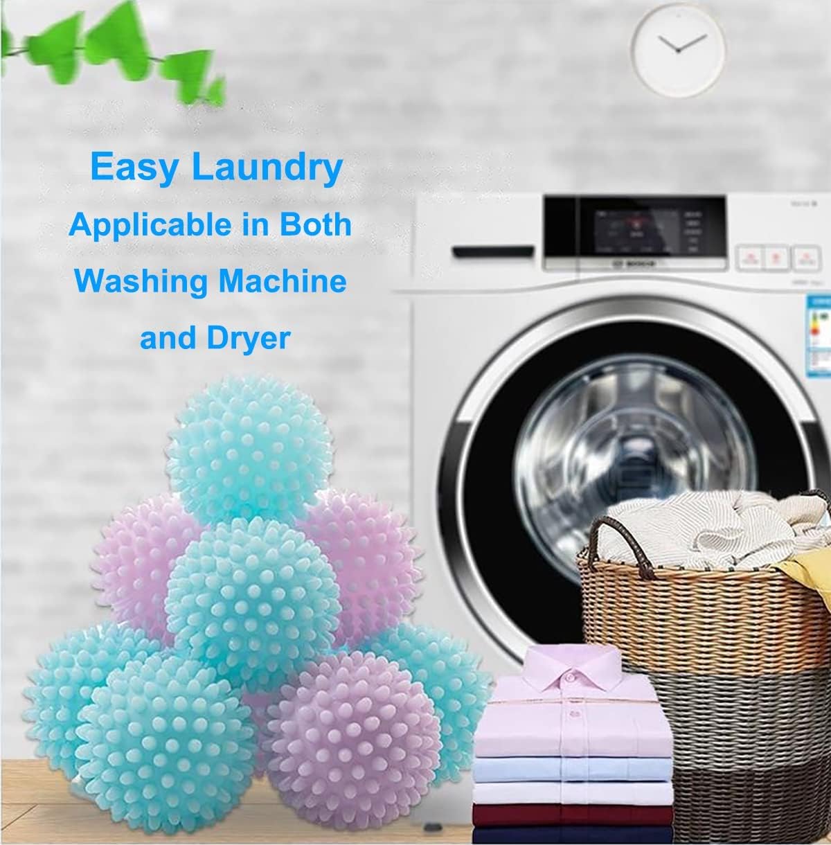 Reusable Laundry Dryer Balls - Eco Friendly Fabric Softener Alternatives Soften and Fluff Laundry Wrinkle Release(Set of 4 Random Color) - Image 8