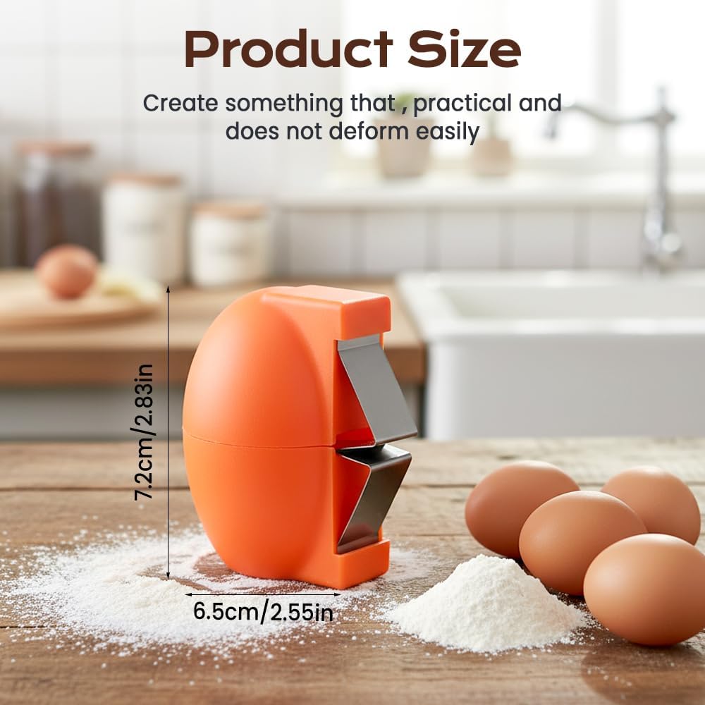 2026 New Egg Shell Opener, Stainless Steel Egg Cracker Tool, Multifunctional Eggs Separator for Raw and Hard Boiled Eggs Peeler Shell Remover, Kitchen Gadget (Orange 1pcs) - Image 7