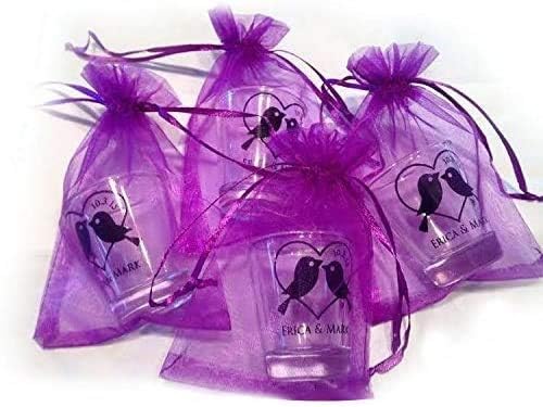 Purple Organza Bags 4x6 in, 100PCS Drawstring Organza Bags, Sheer Mesh Jewelry Pouches, Lavender Wedding Party Festival Gift Bag Candy Pouches for Mother's Day, Party Favors - Image 3