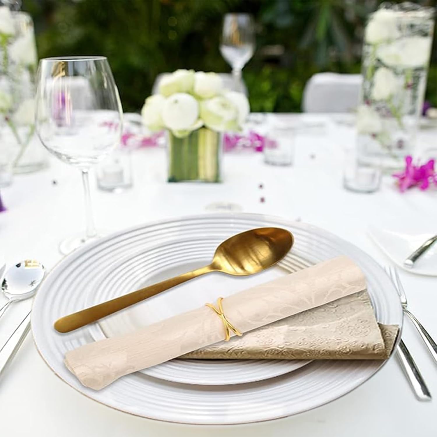Gold Napkin Rings - 36 PCS Metal Spiral Napkin Rings(Spiral) Napkin Holders Buckles for Family Dinner, Wedding, Party,Table Decorations - Image 4