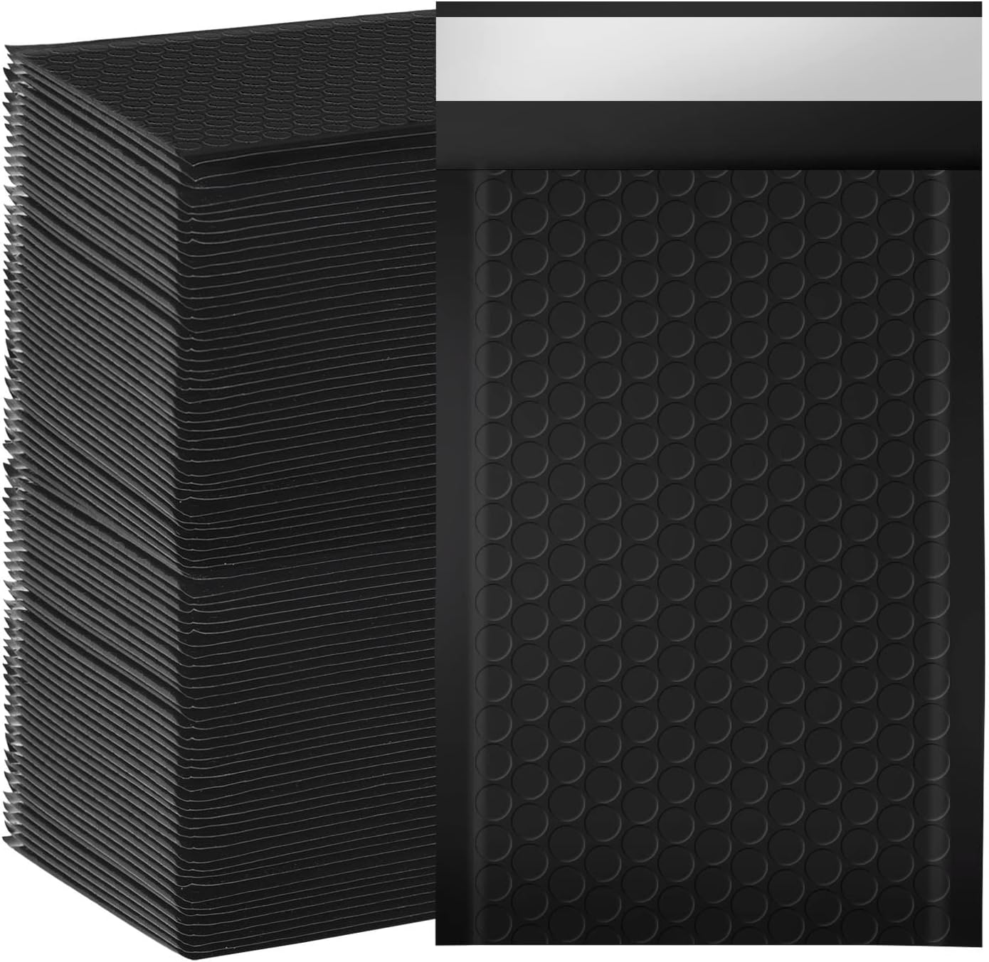 Bubble Mailers, 4x7 Inch Padded Bubble Mailers Pack of 100 Bubble Envelopes Opaque Self Seal Adhesive Waterproof Bags for Shipping and Packaging (Black, 4x7-100Pc) - Image 1