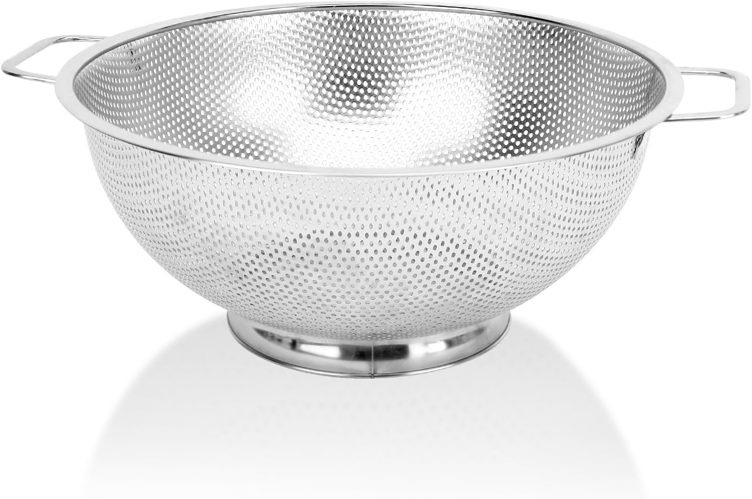 Colander for Kitchen, 3QT, Stainless Steel Colander Strainer with Handle for Fruits Vegetables Cooking Food, Dishwasher Safe - Image 1