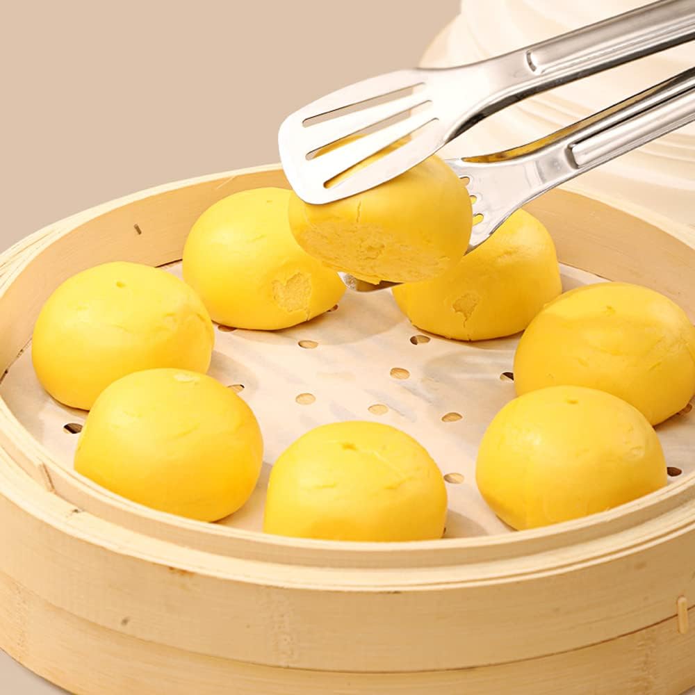 100 PCS Bamboo Steamer Liner, 10