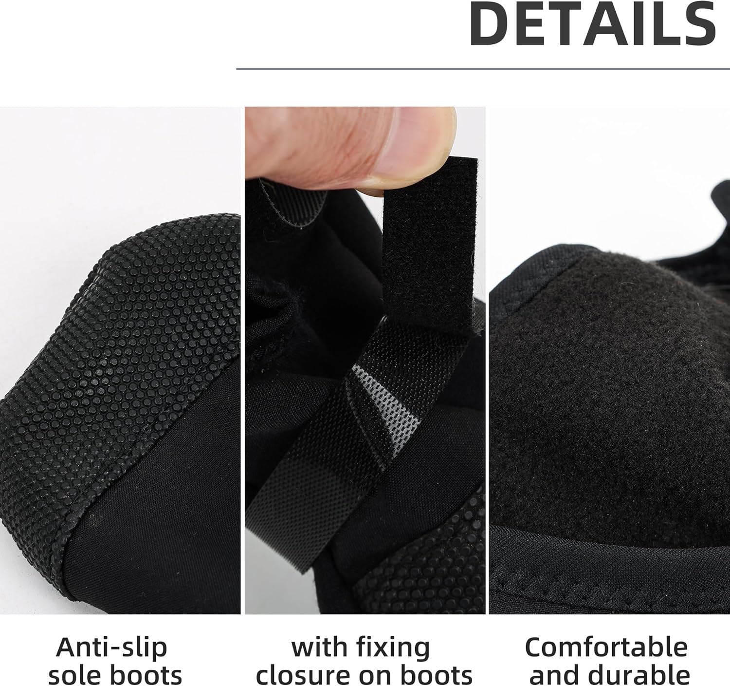 Dog Paw Wound Recovery Boot, Breathable Dog Bootie for Injured Paw, Anti-Slip Dog Shoe with Self-Adhesive Strap, Dog Paw Protector for Outdoor Walking & Keep Dogs from Licking Wounds (M) - Image 3