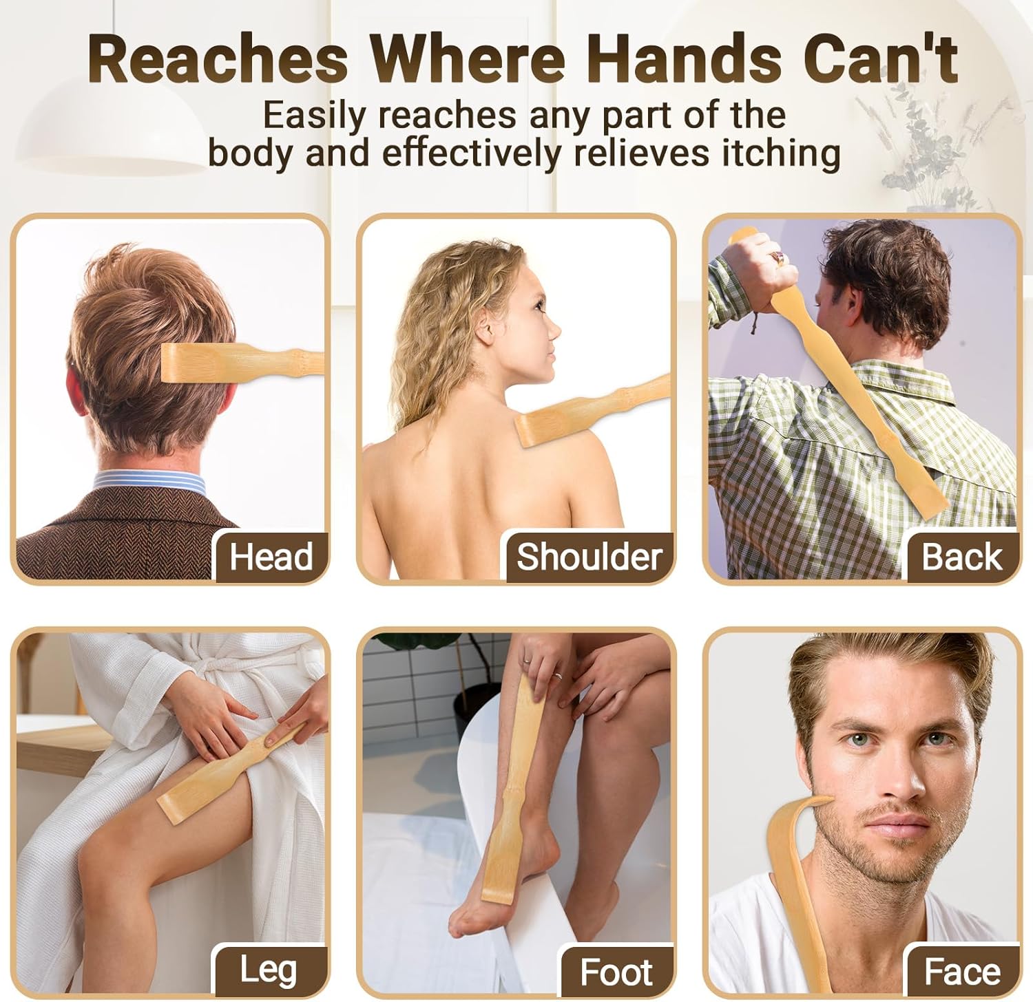 Wooden Bamboo Back Scratcher, 17