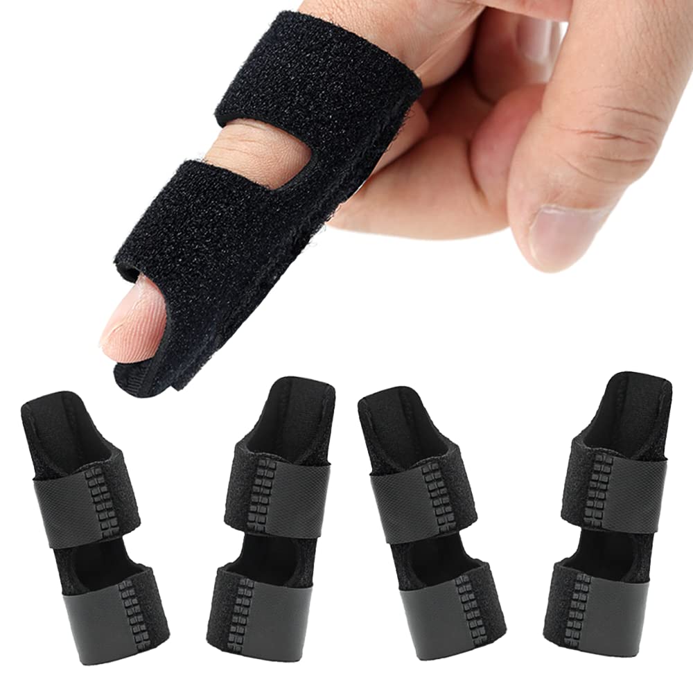 4 Pcs Trigger Finger Splints/Brace for Knuckle Immobilization,Broken Protector and Straightening Arthritis Relief,Pain Relief,Fits Index,Middle, Ring Fingers - Image 1